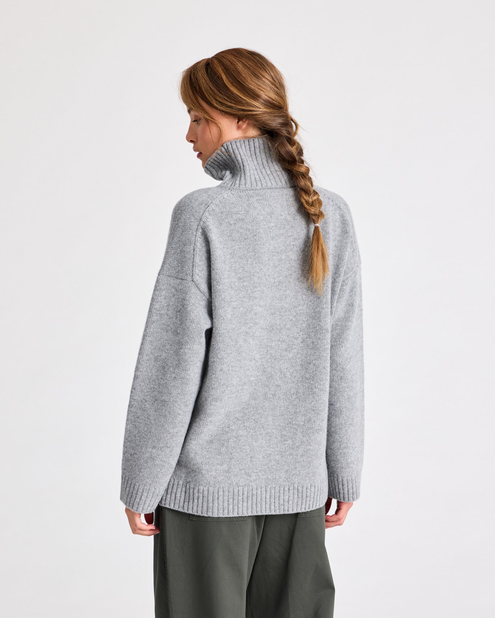 GAI+LISVA Mandie Lambswool Knit GOTS Lambswool l Knitwear 602 Grey Melange