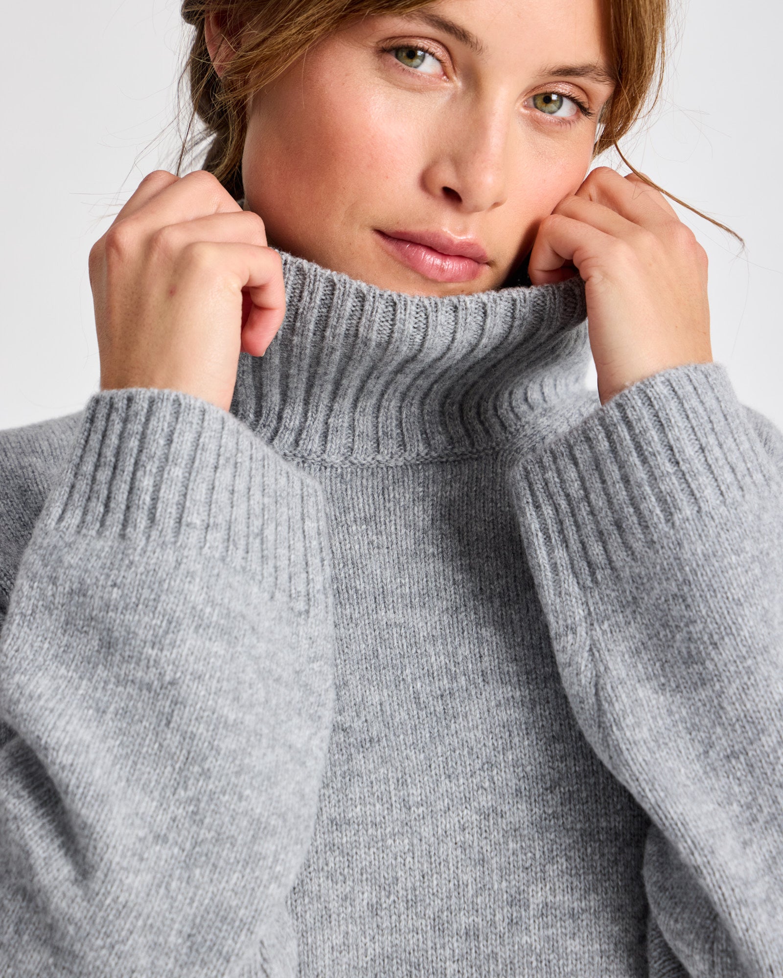 GAI+LISVA Mandie Lambswool Knit GOTS Lambswool l Knitwear 602 Grey Melange