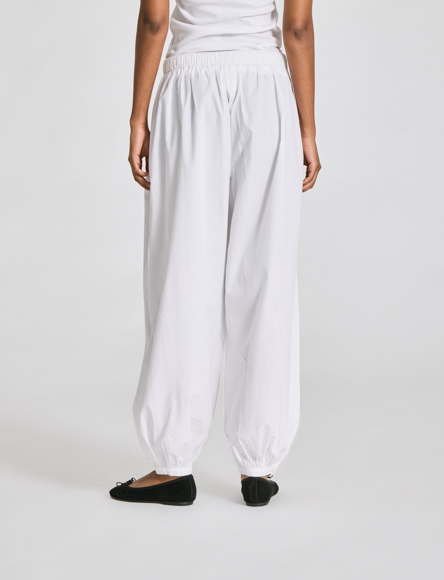 GAI+LISVA Maria Cotton Poplin Pants Trousers & Shorts 100 White