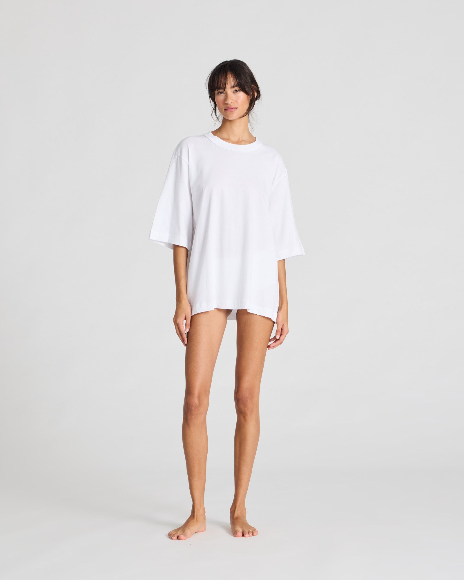 GAI+LISVA Maya Oversize Tee GOTS 243975 Tops & T-shirts 100 White