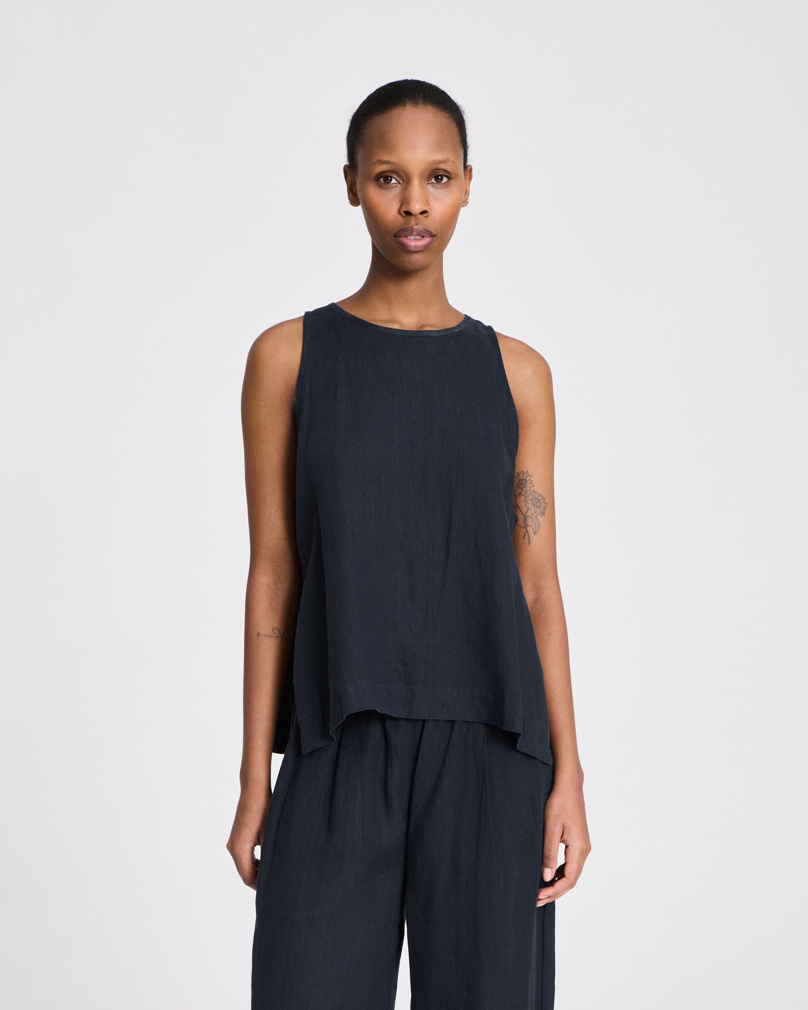GAI+LISVA Mia Maya Linen Top GOTS Shirts & Blouses 181 Midnight Blue