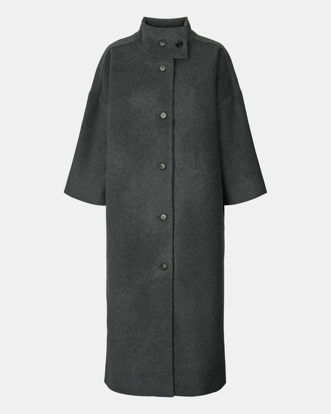 GAI+LISVA Nete Coat Outerwear 614 Dark Grey Melange