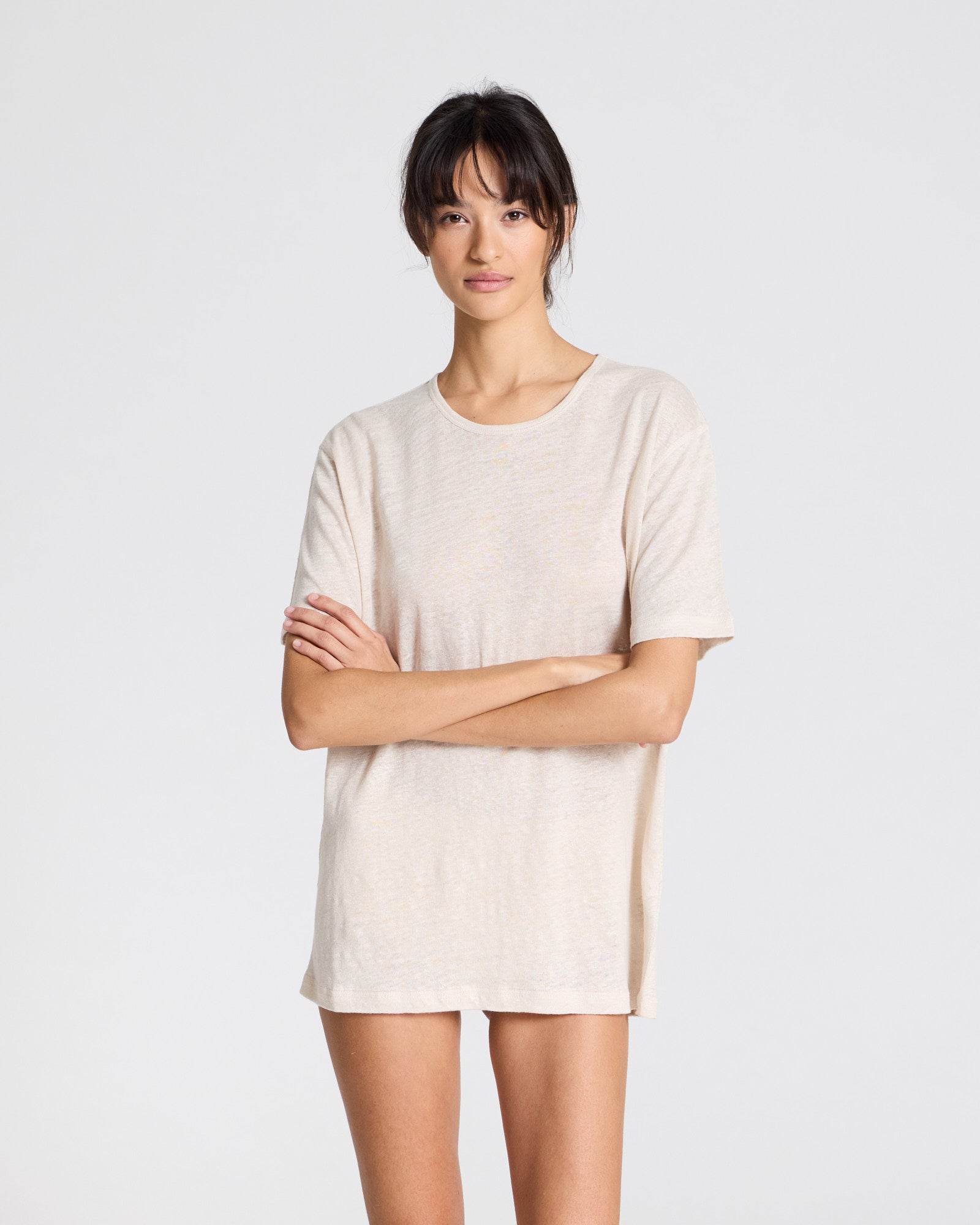 GAI+LISVA Nynne Linen Tee shirt Tops & T-shirts 139 Ancient Grey