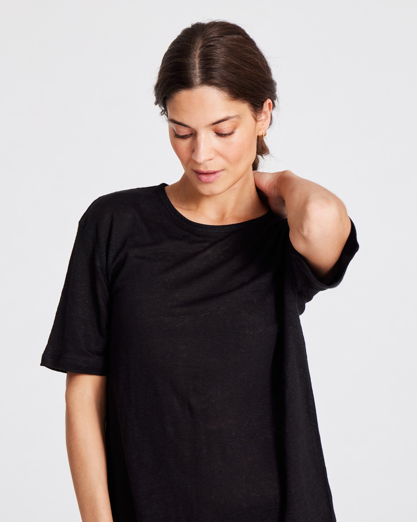 GAI+LISVA Nynne Linen Tee shirt Tops & T-shirts 650 Black