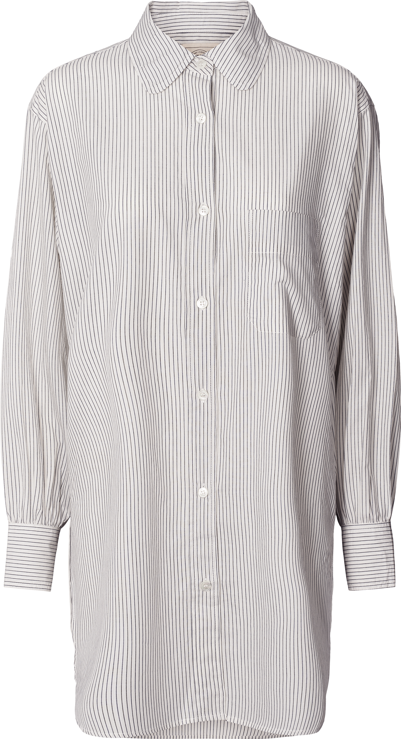 GAI+LISVA Rosa Shirt Cotton Poplin Shirts & Blouses 470 Denim Blue Stripe