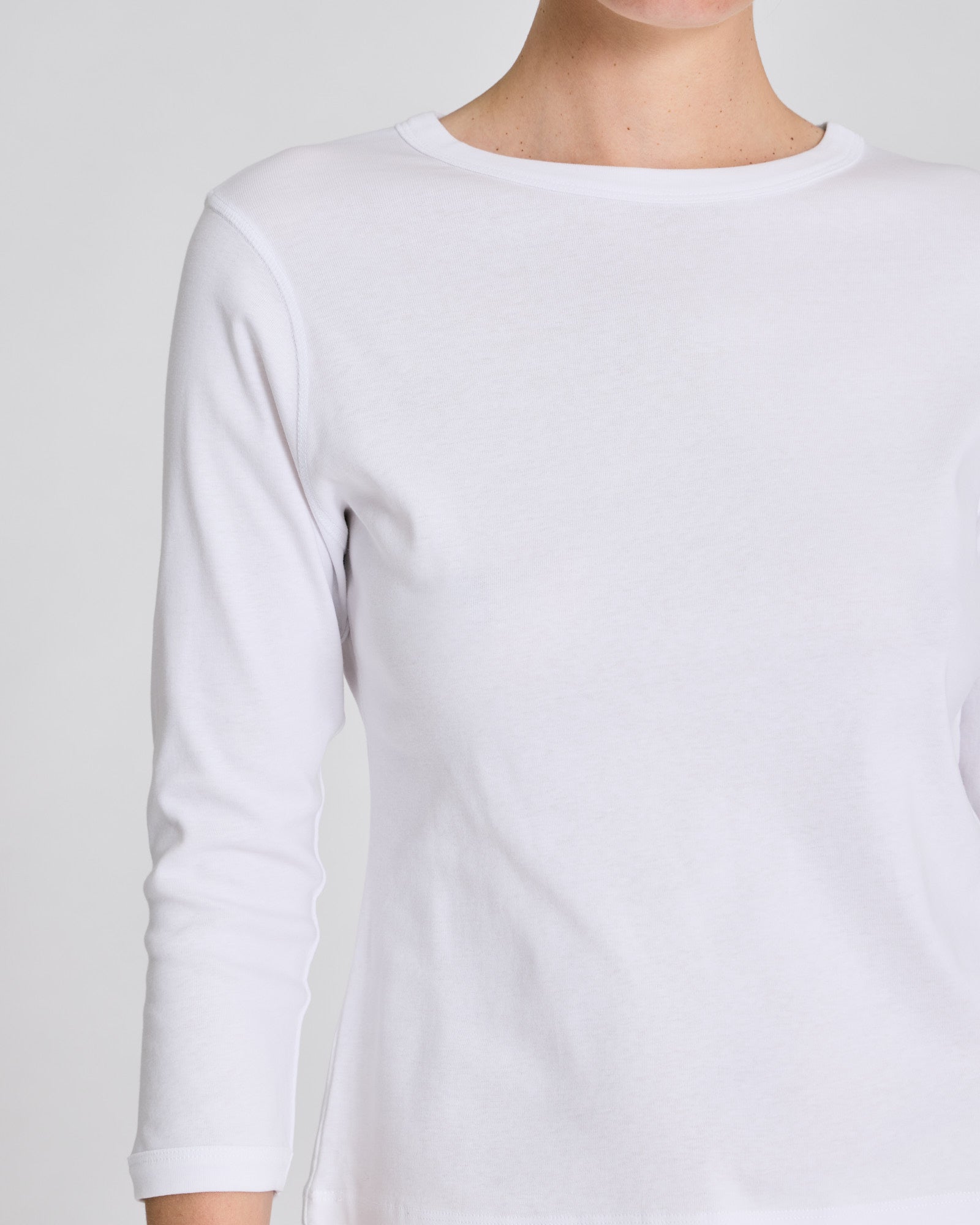 GAI+LISVA Sascha 3/4 Sleeve Cotton Top Tops & T-shirts 100 White