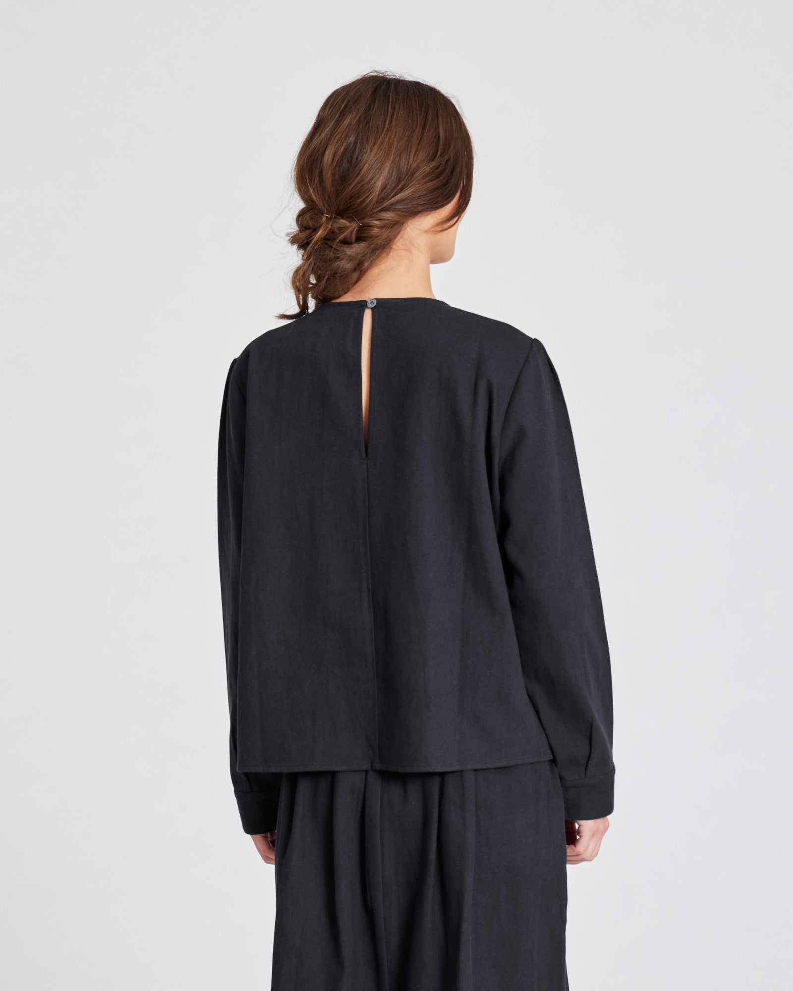 GAI+LISVA Signe L/S Twill Top Shirt 650 Black