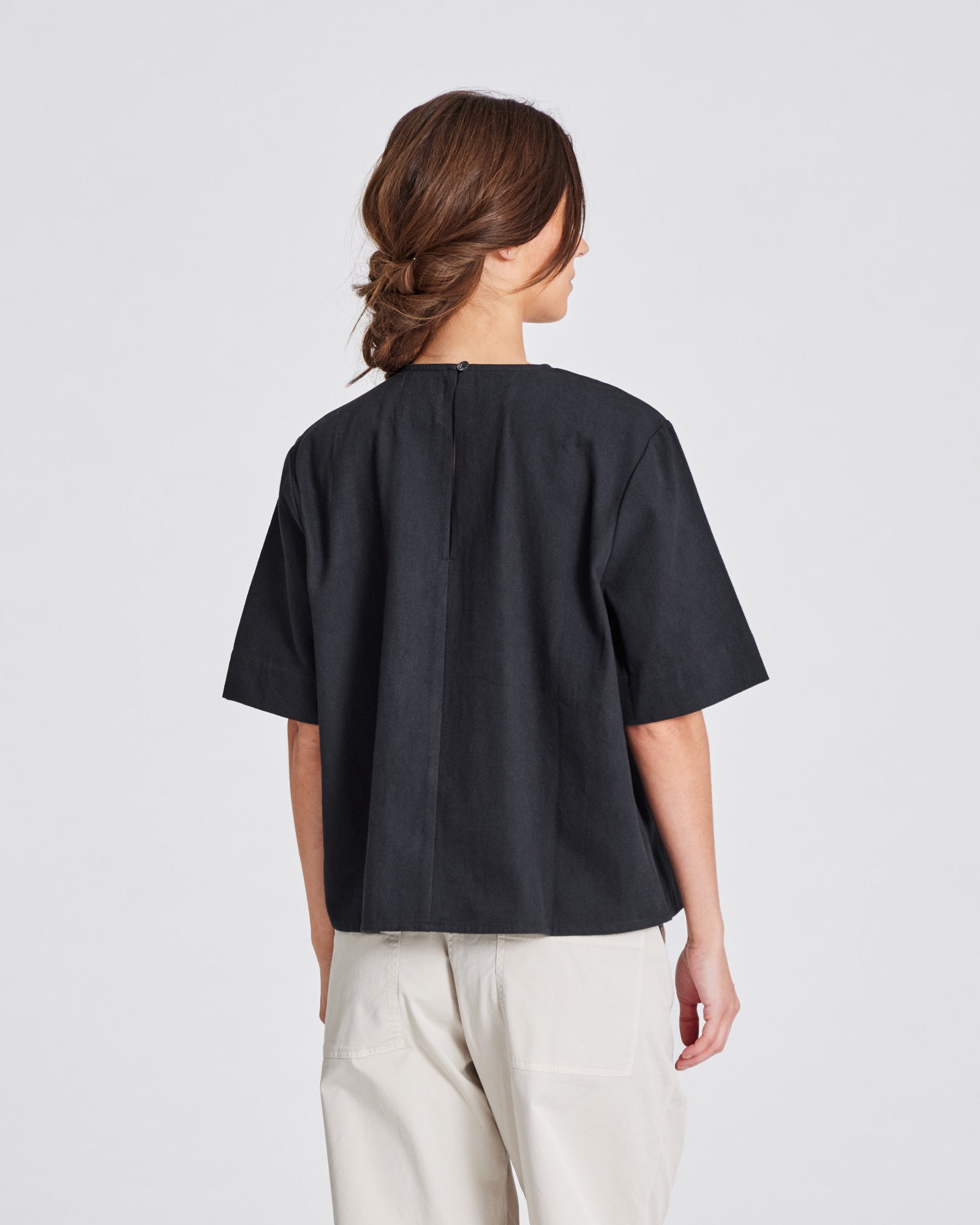 GAI+LISVA Signe S/S Twill Top Shirt 650 Black