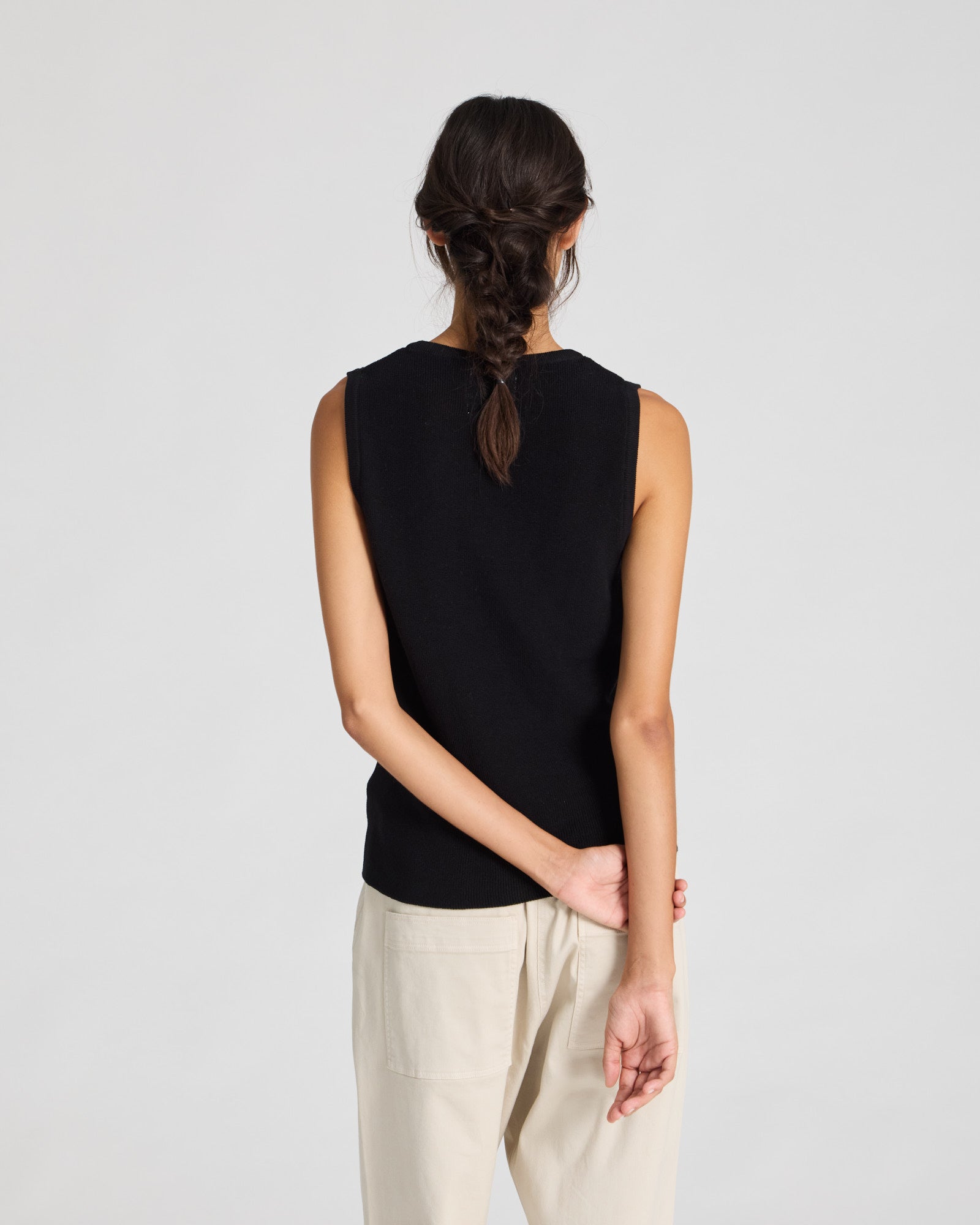 GAI+LISVA Sofie Knit Tank GOTS 243975 Cotton l Knitwear 650 Black