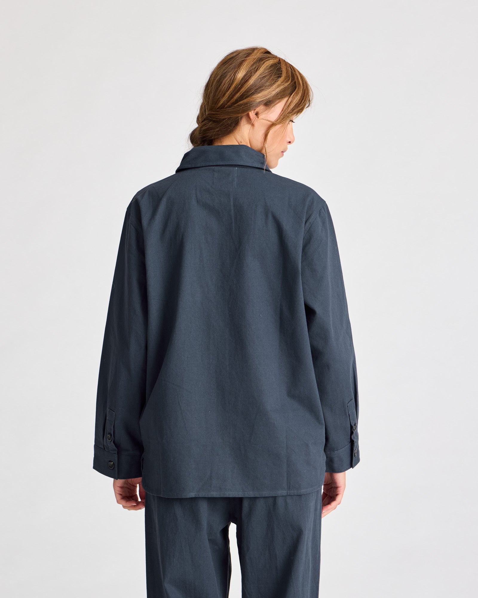 GAI+LISVA Sussie Twill Shirt GOTS 243975 Shirts & Blouses 472 Denim Blue