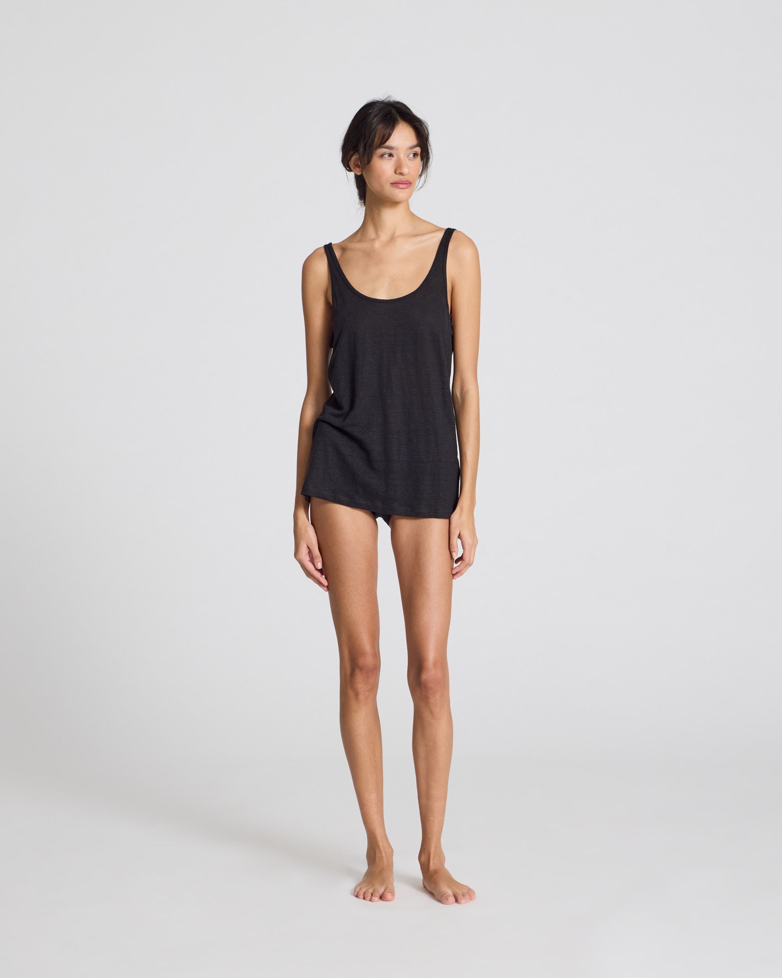 GAI+LISVA Synne Linen Top Tops & T-shirts 650 Black