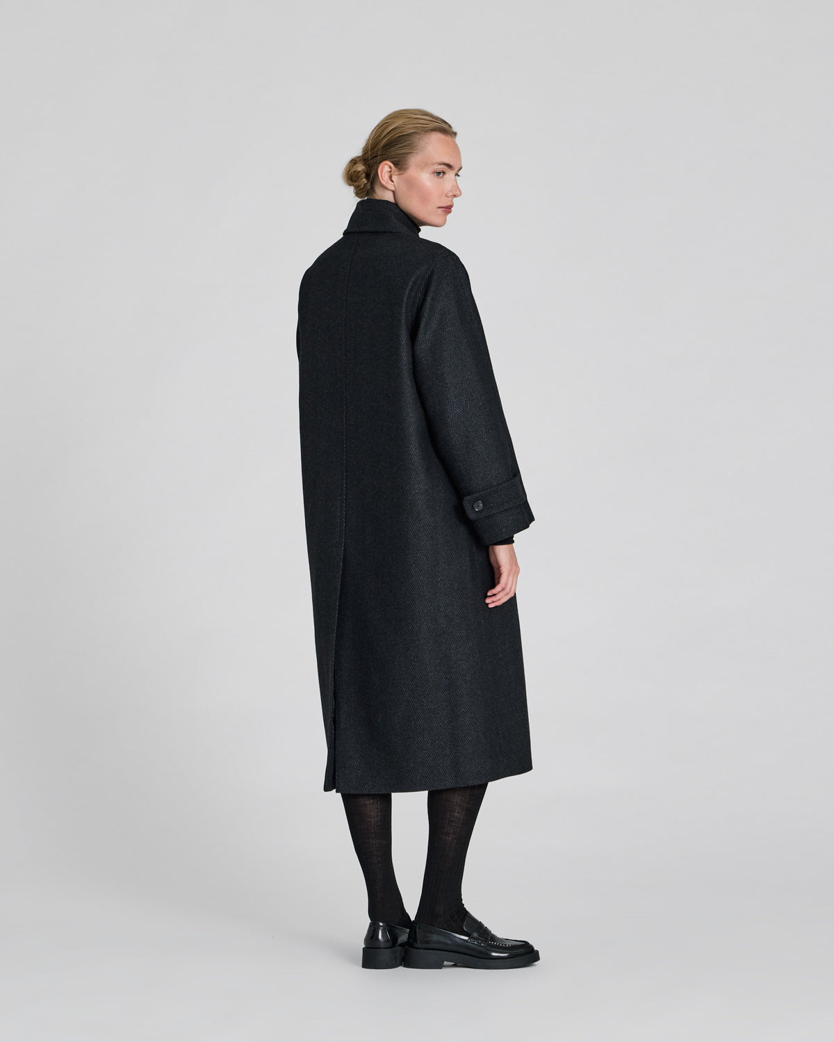 GAI+LISVA Tabita Wool Coat Outerwear 614 Dark Grey Melange