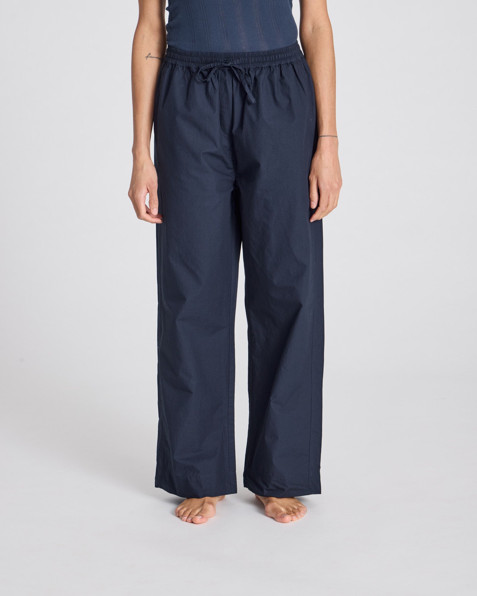 GAI+LISVA Thilde Pant Poplin GOTS 243975 Trousers & Shorts 181 Midnight Blue