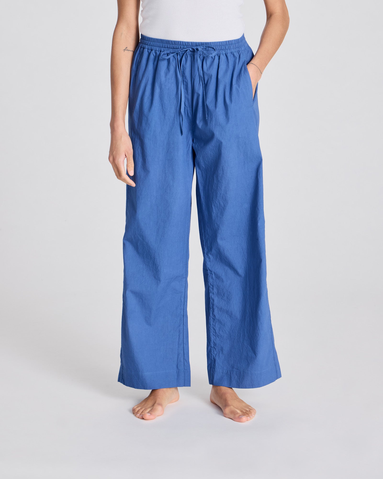 GAI+LISVA Thilde Pant Poplin GOTS 243975 Trousers & Shorts 514 Clear Blue
