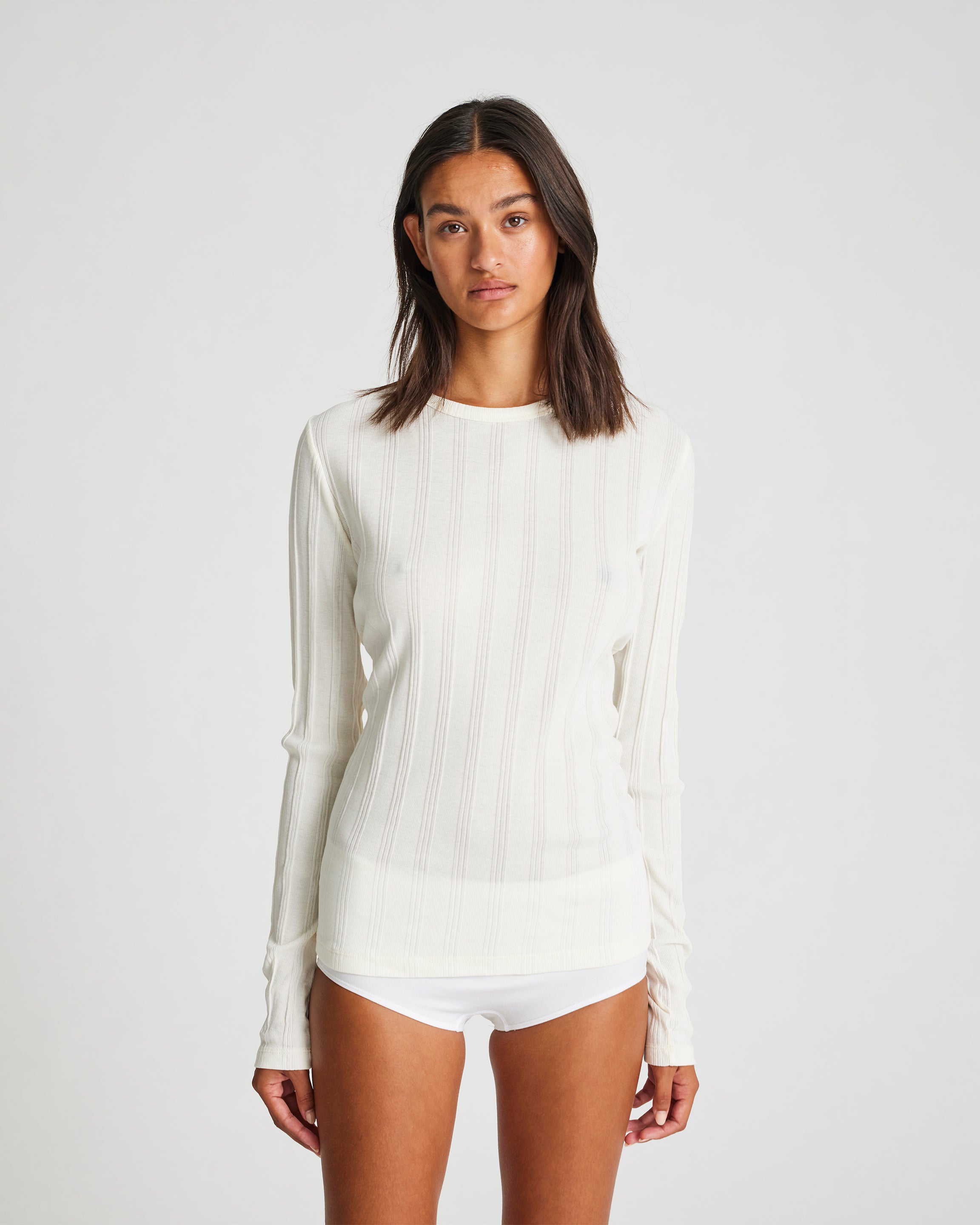 GAI+LISVA Thyra L/S Cotton Top Tops & T-shirts 150 Off White