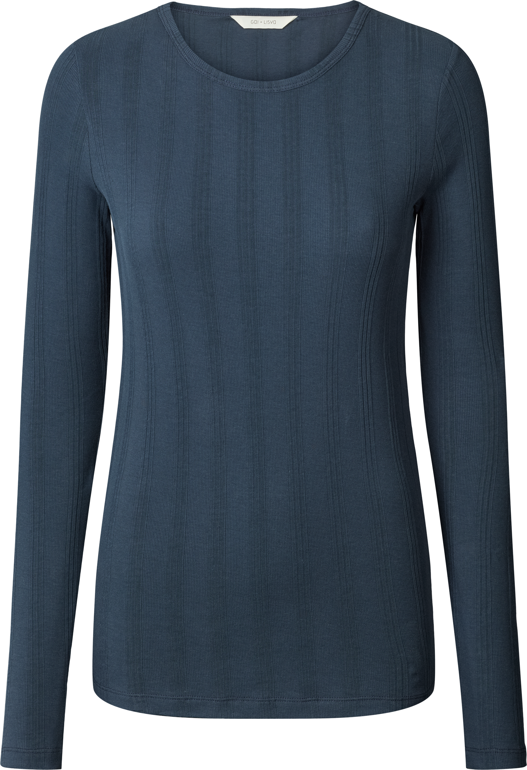 GAI+LISVA Thyra L/S Cotton Top Tops & T-shirts 472 Denim Blue