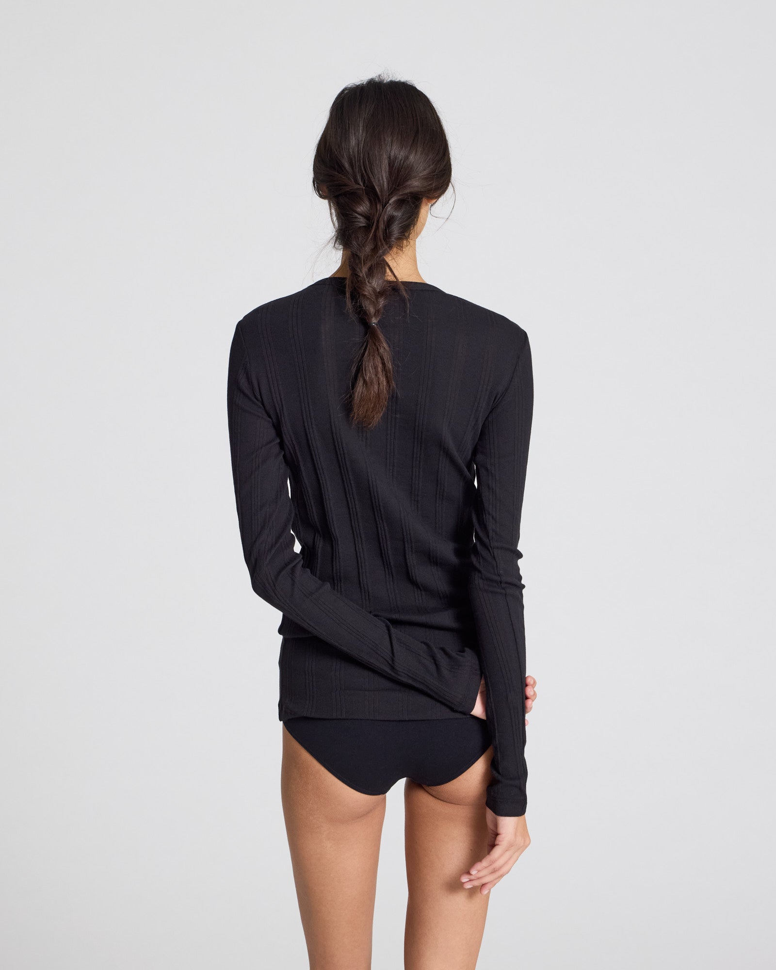 GAI+LISVA Thyra L/S Cotton Top Tops & T-shirts 650 Black