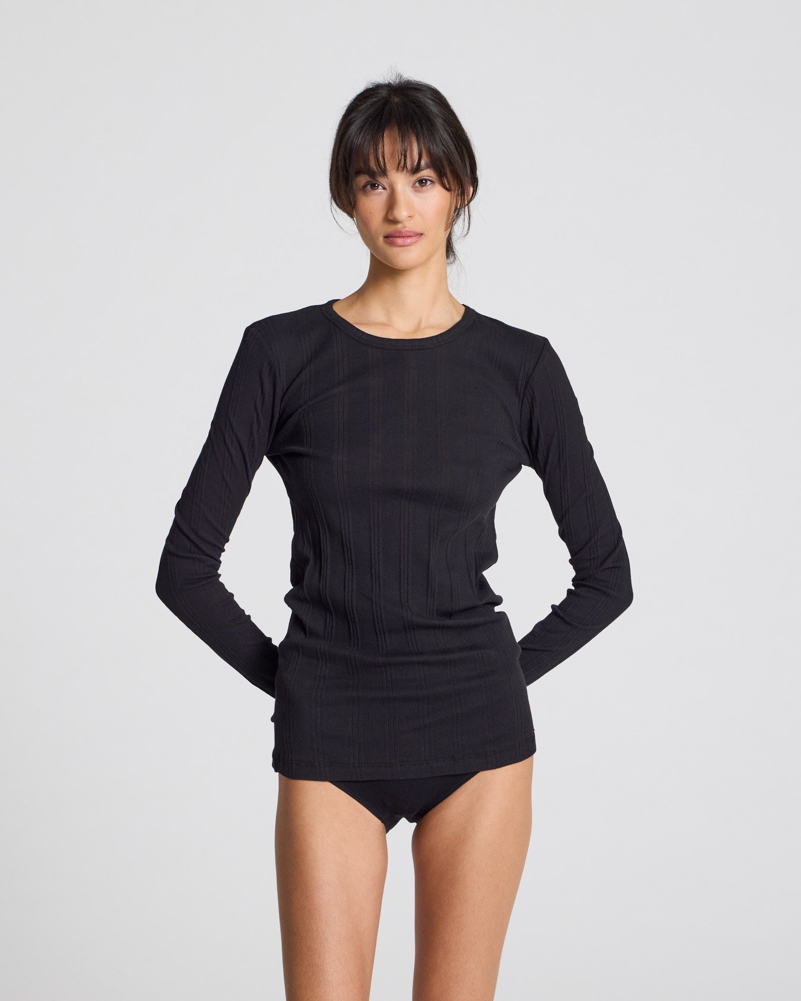 GAI+LISVA Thyra L/S Cotton Top Tops & T-shirts 650 Black