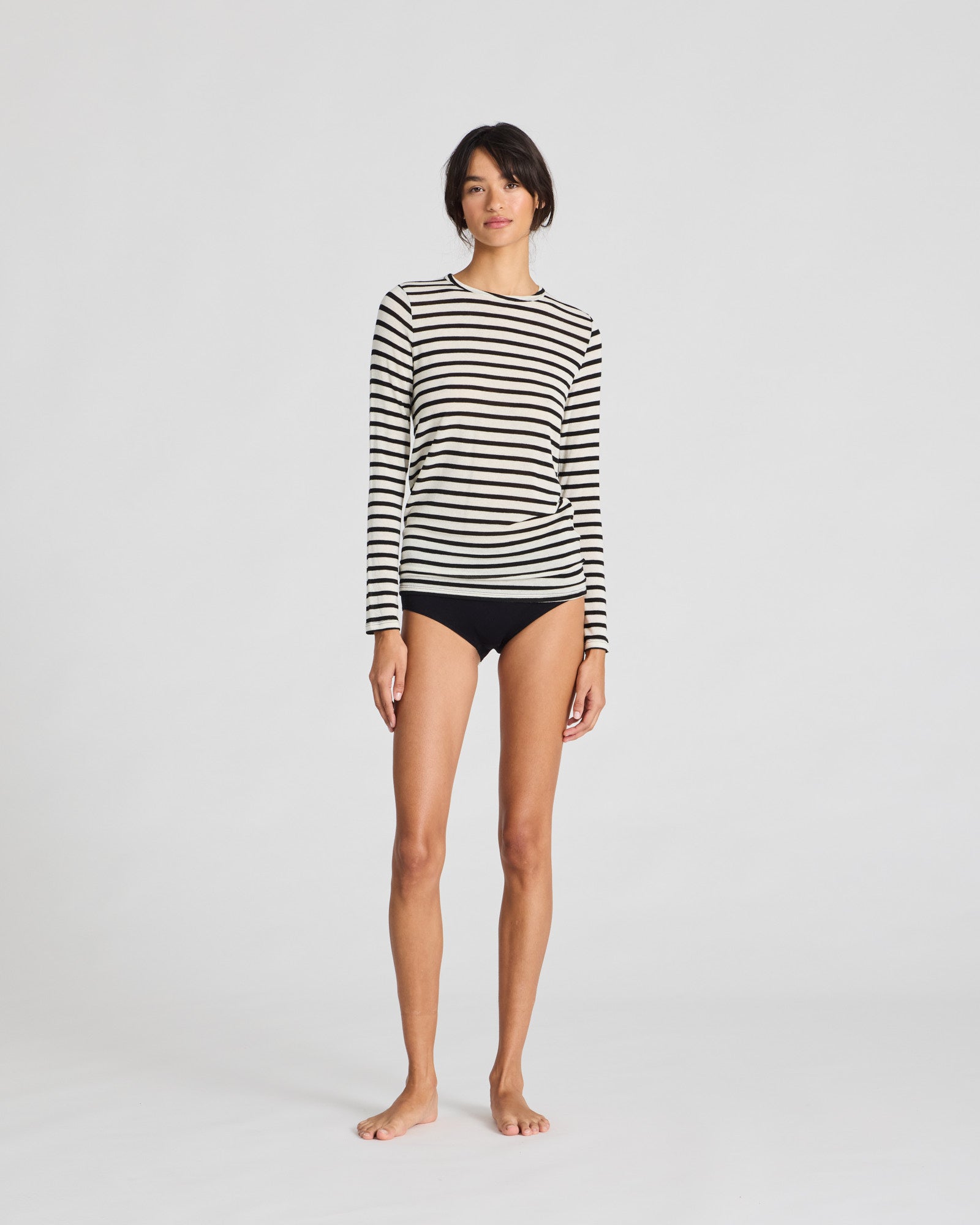 GAI+LISVA Thyra Sailor Wool Top Tops & T-shirts 962 Ecru / Black Sailor Stripe