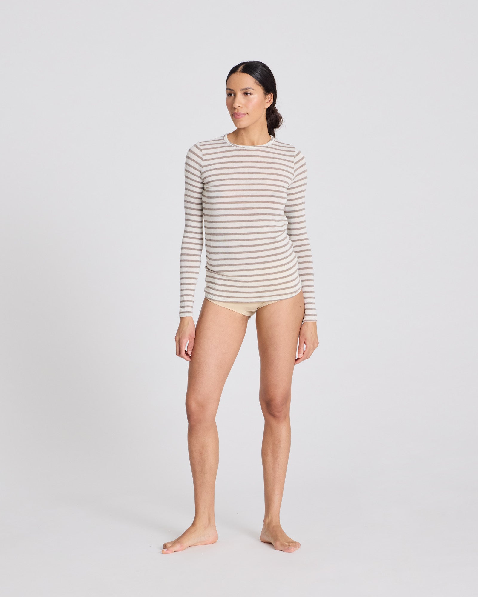 GAI+LISVA Thyra Sailor Wool Top Tops & T-shirts 963 Ecru / Grey Melange Sailor Stripe