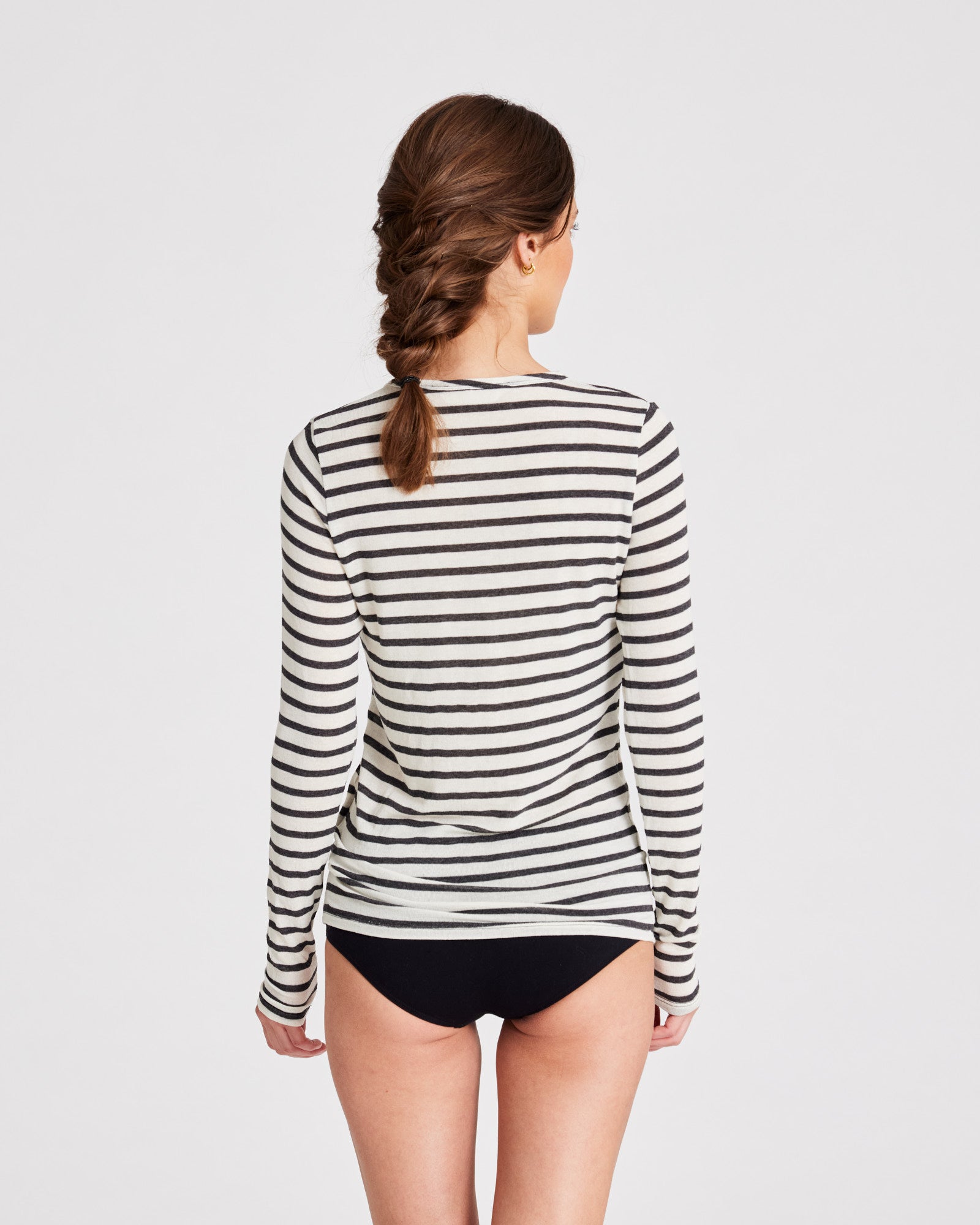 GAI+LISVA Thyra Sailor Wool Top Tops & T-shirts 964 Ecru / Grafite Sailor Stripe