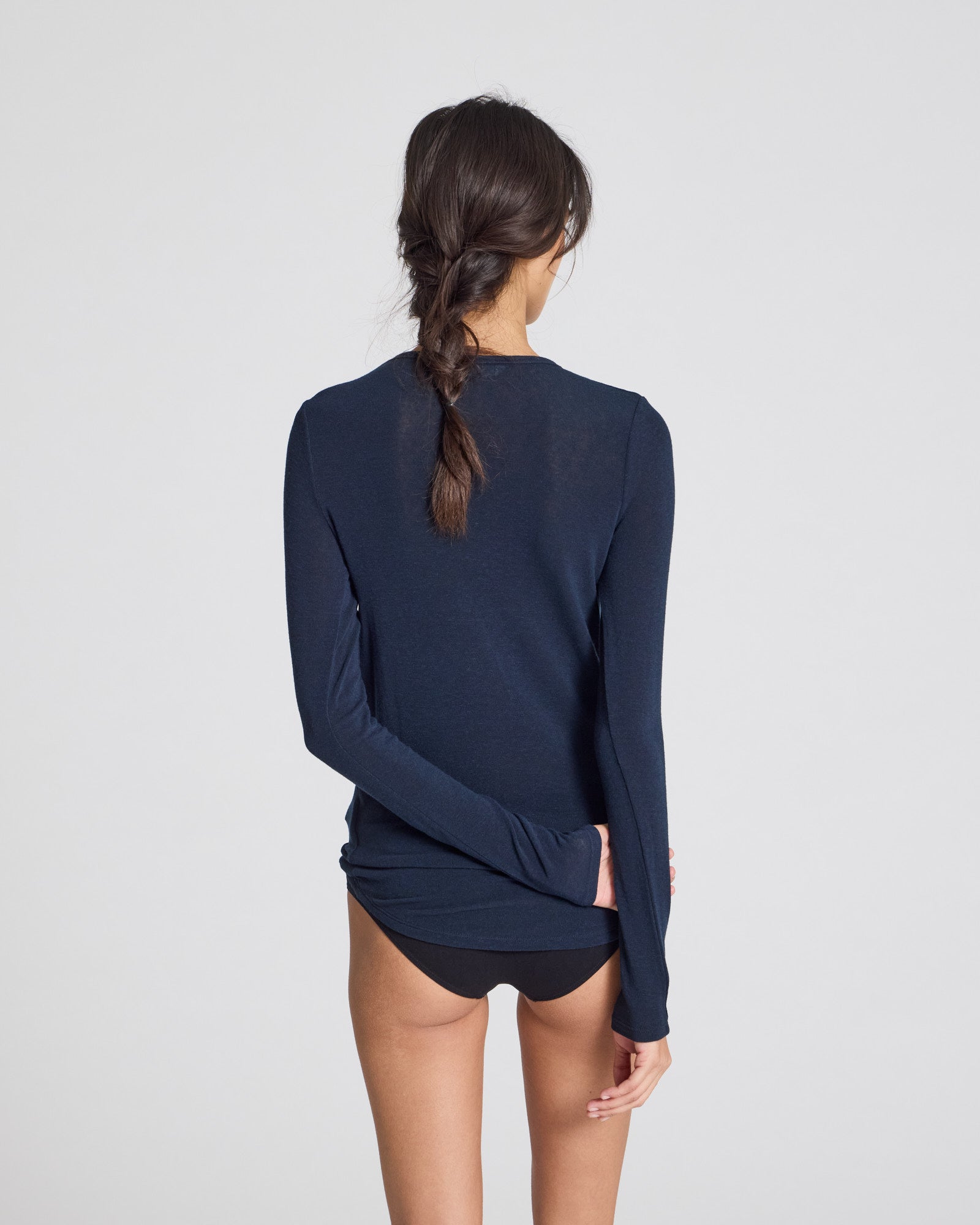 GAI+LISVA Thyra Wool Top Tops & T-shirts 181 Midnight Blue