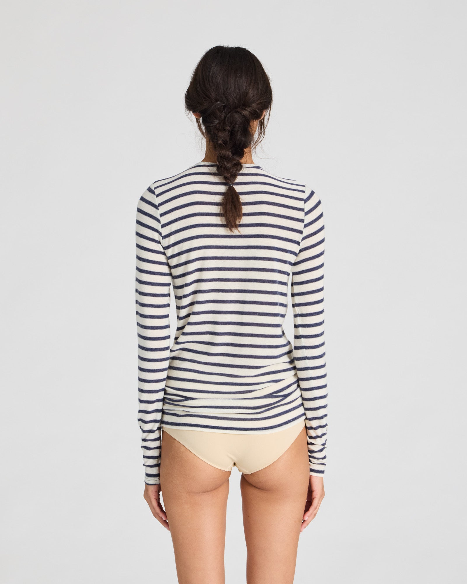 GAI+LISVA Thyra Wool Top Tops & T-shirts 197 Reverse Denim Stripe