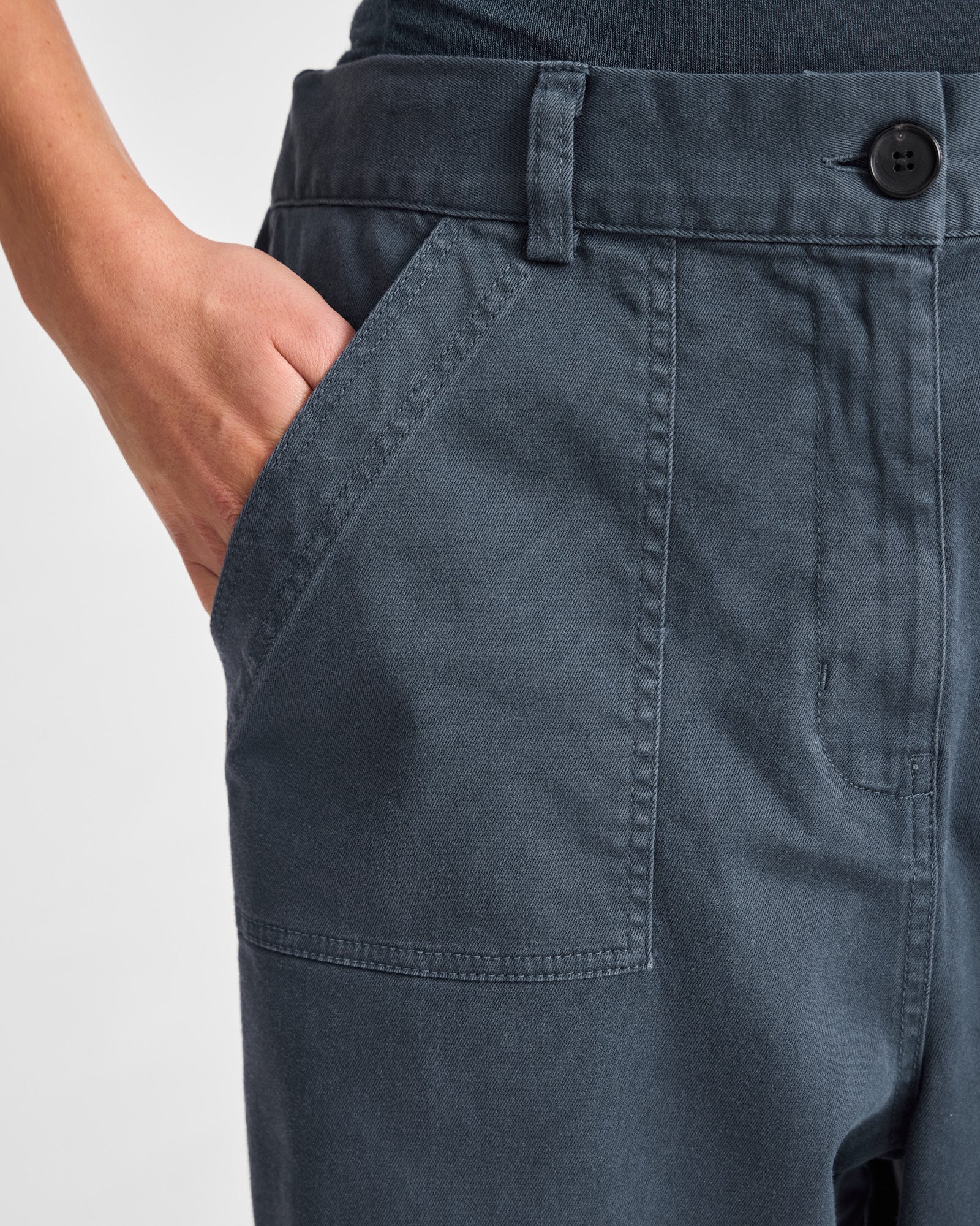 GAI+LISVA Tinne Cotton Twill Pant Trousers & Shorts 472 Denim Blue