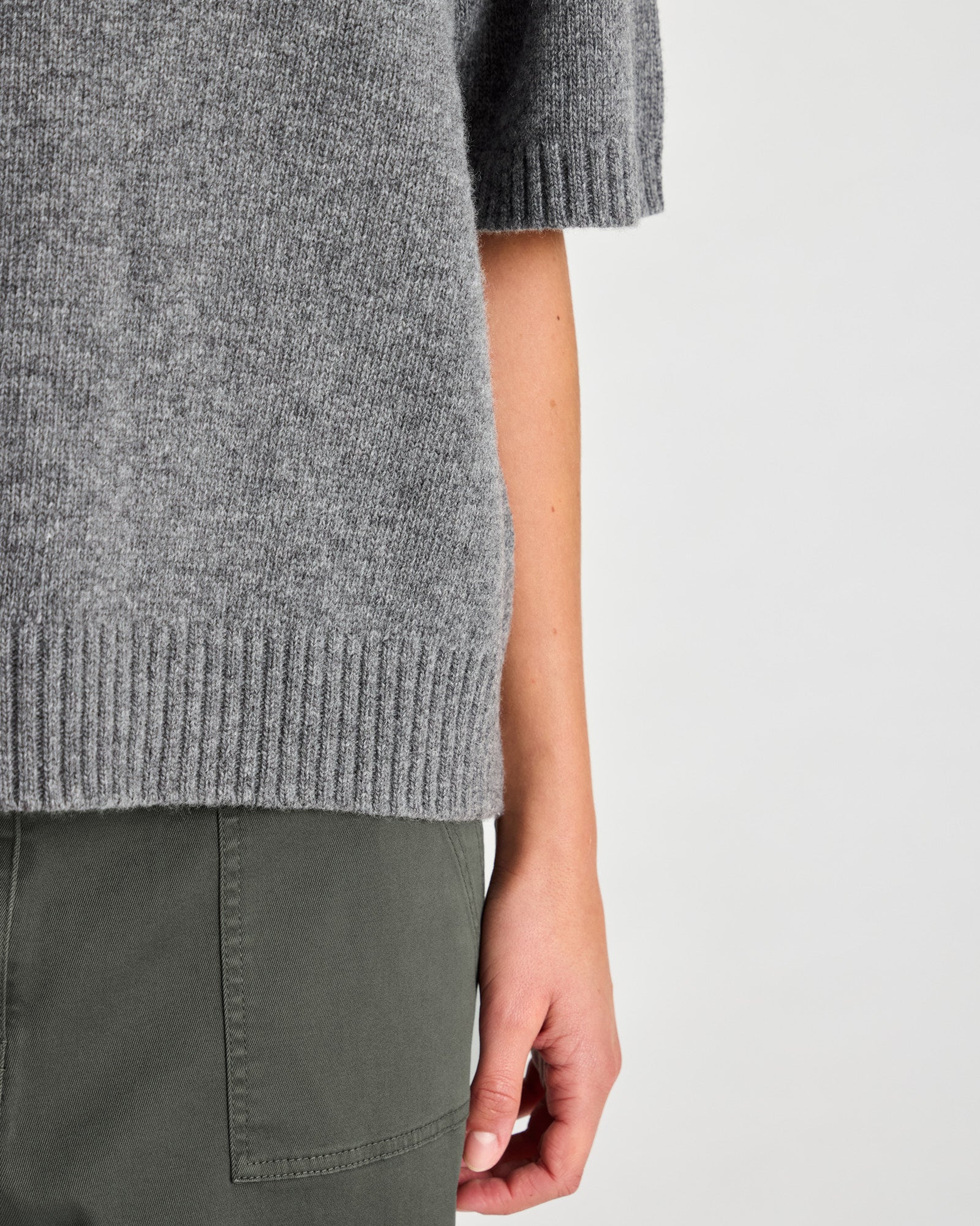 GAI+LISVA Tulle Lambswool Jumper GOTS 243975 Lambswool l Knitwear 631 Grafitti Grey Melangé