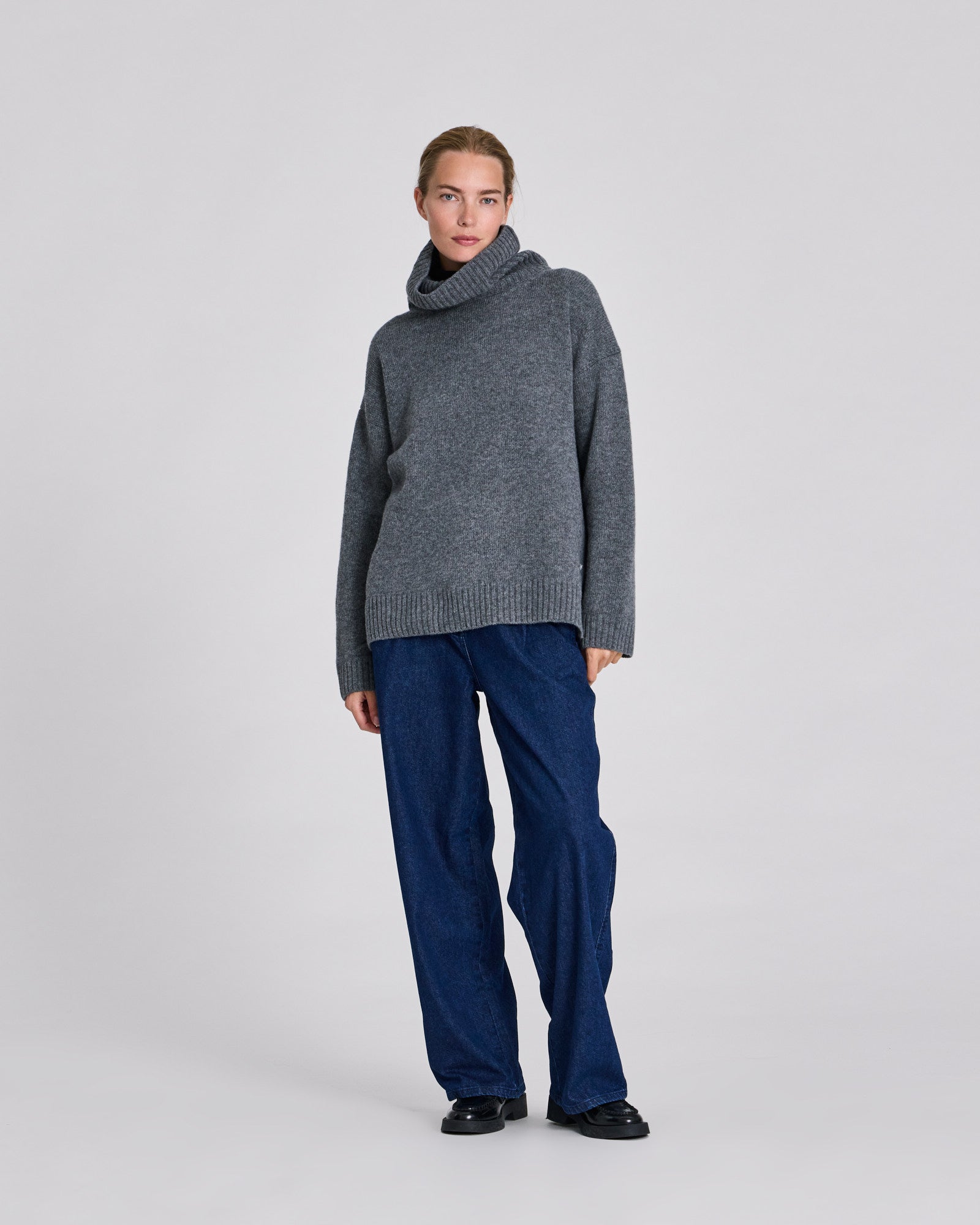 GAI+LISVA Vera Lambswool Jumper Lambswool l Knitwear 631 Grafitti Grey Melangé