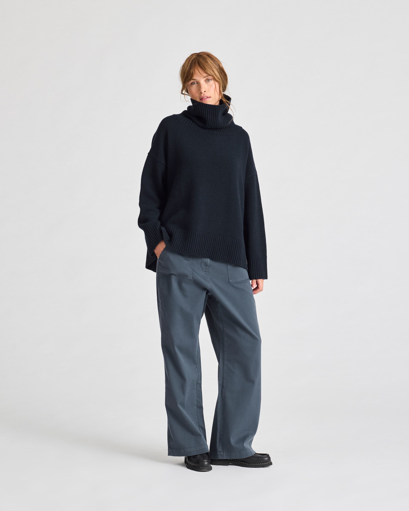 GAI+LISVA Vita Lambswool Jumper Lambswool l Knitwear 181 Midnight Blue