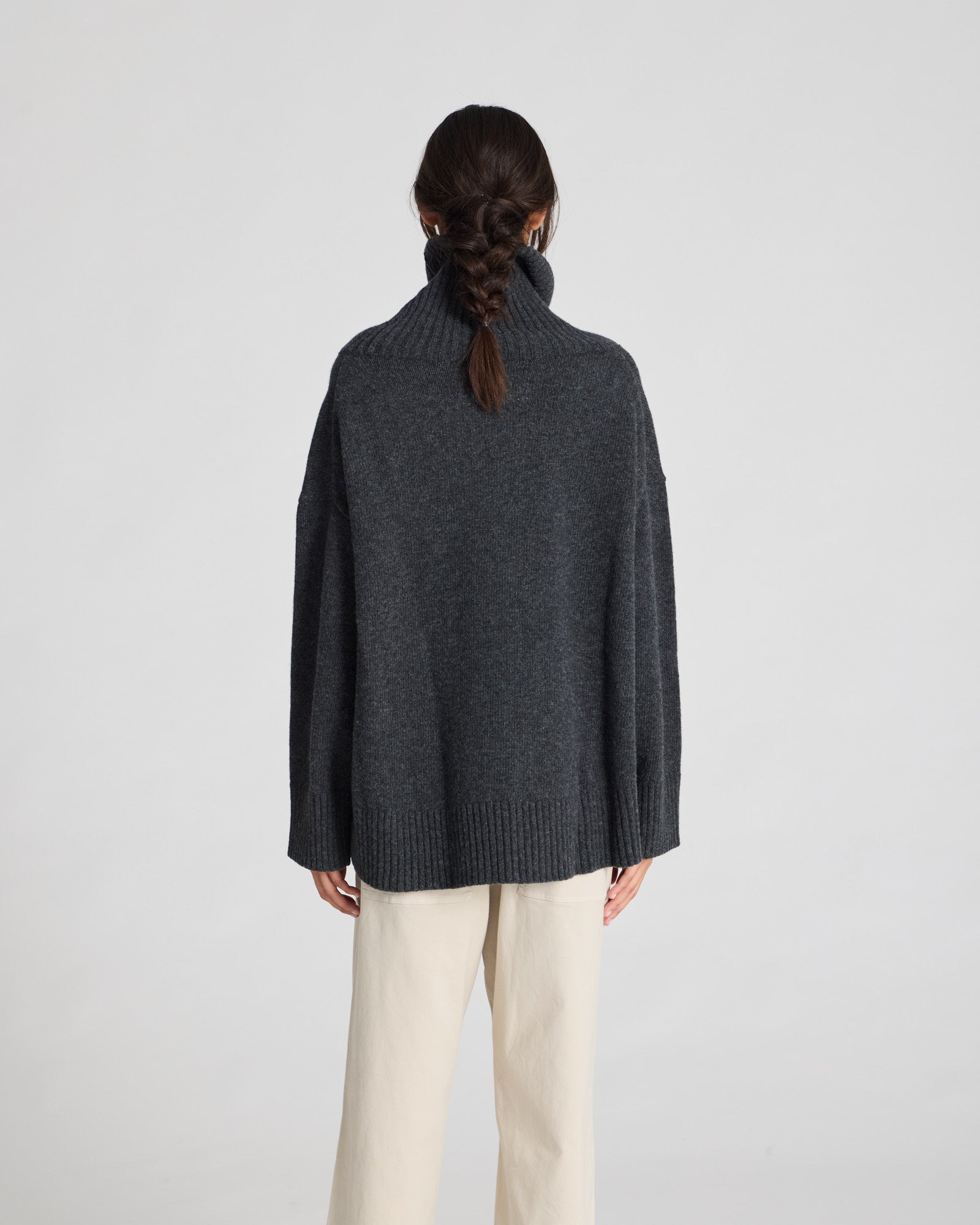 GAI+LISVA Vita Lambswool Jumper Lambswool l Knitwear 605 Dark Grey Melangè