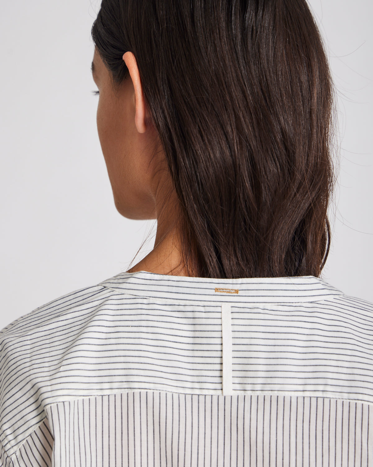 GAI+LISVA Woodie Shirt Cotton pin stripe GOTS 243975 Shirts & Blouses 470 Denim Blue Stripe