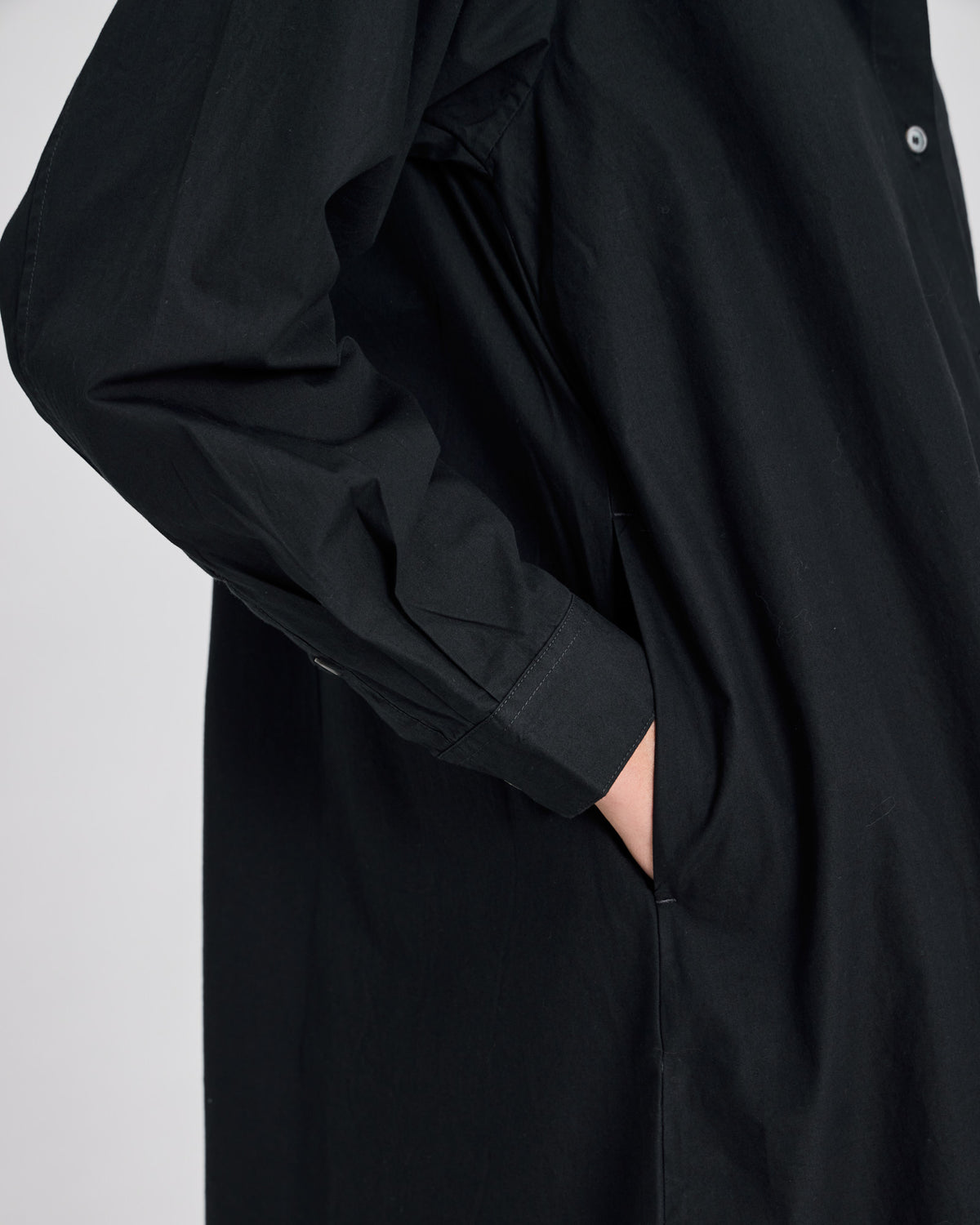 LISVA Alba Poplin Shirt Dress Dresses & Skirts 652 Stretch Limo Black