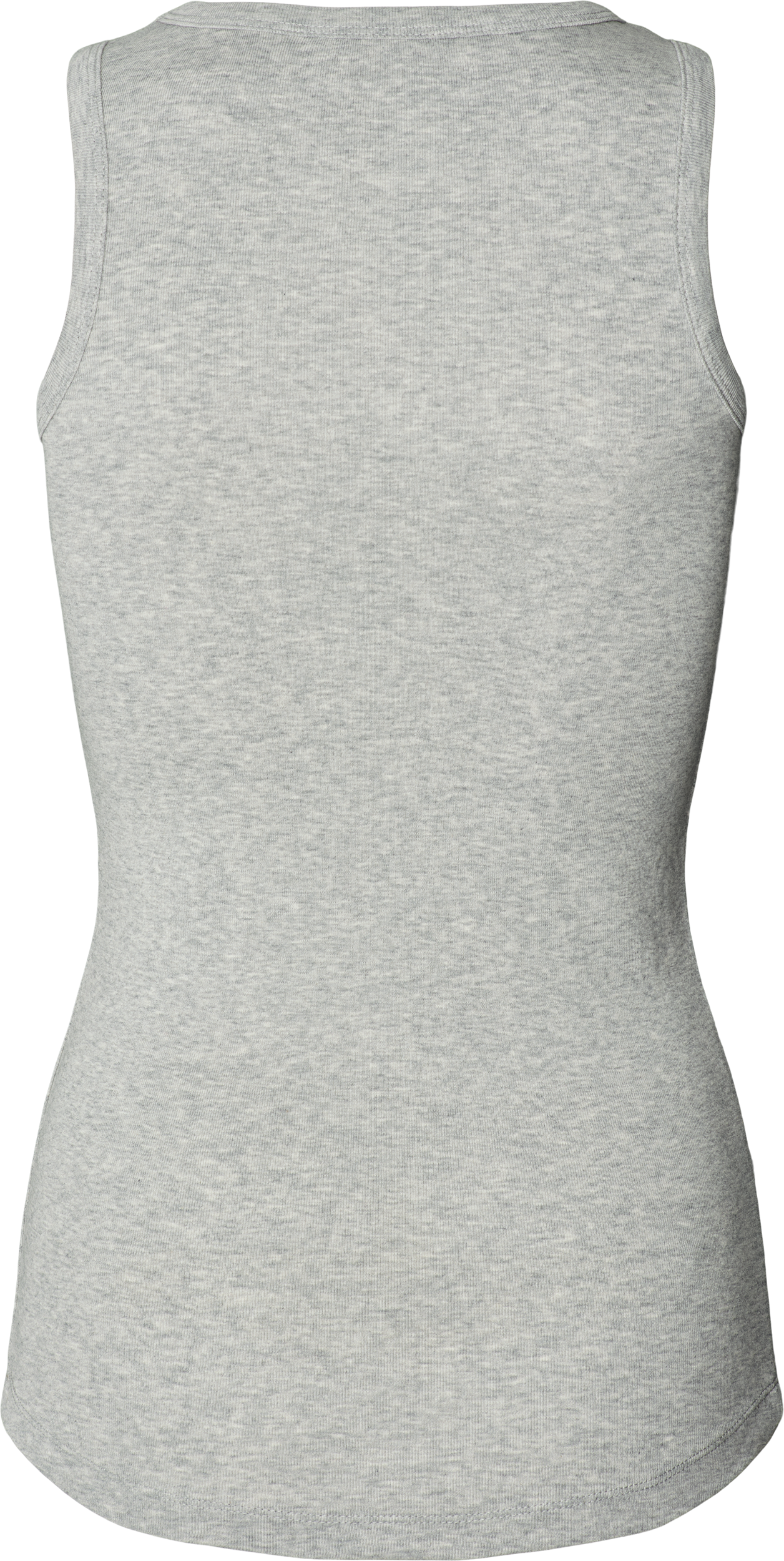 GAI+LISVA Alberte Cotton 1x1 RIB Top Tops & T-shirts 601 Light Grey Melange