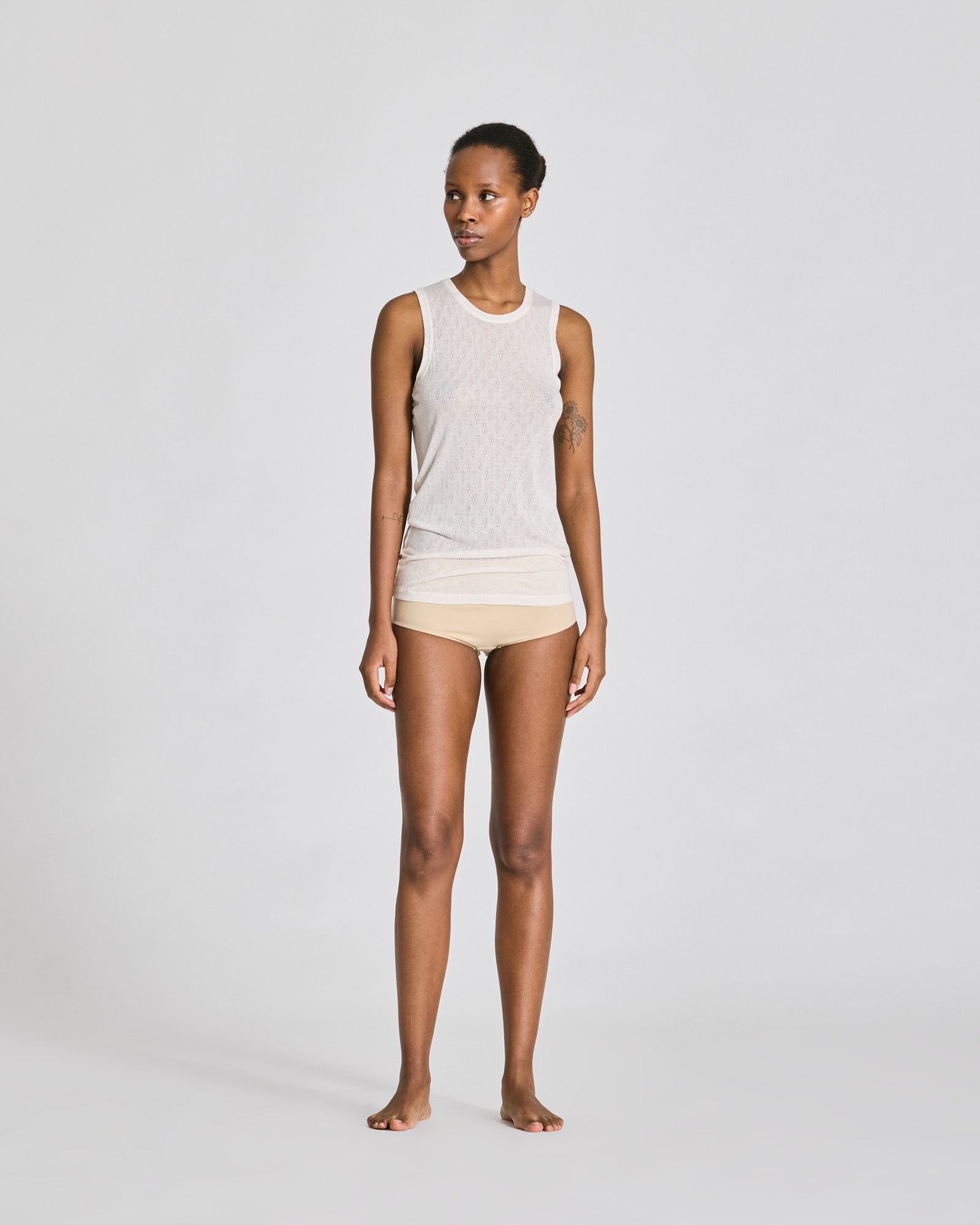 GAI+LISVA Alberte S´less Silk Top Tops & T-shirts 150 Off White