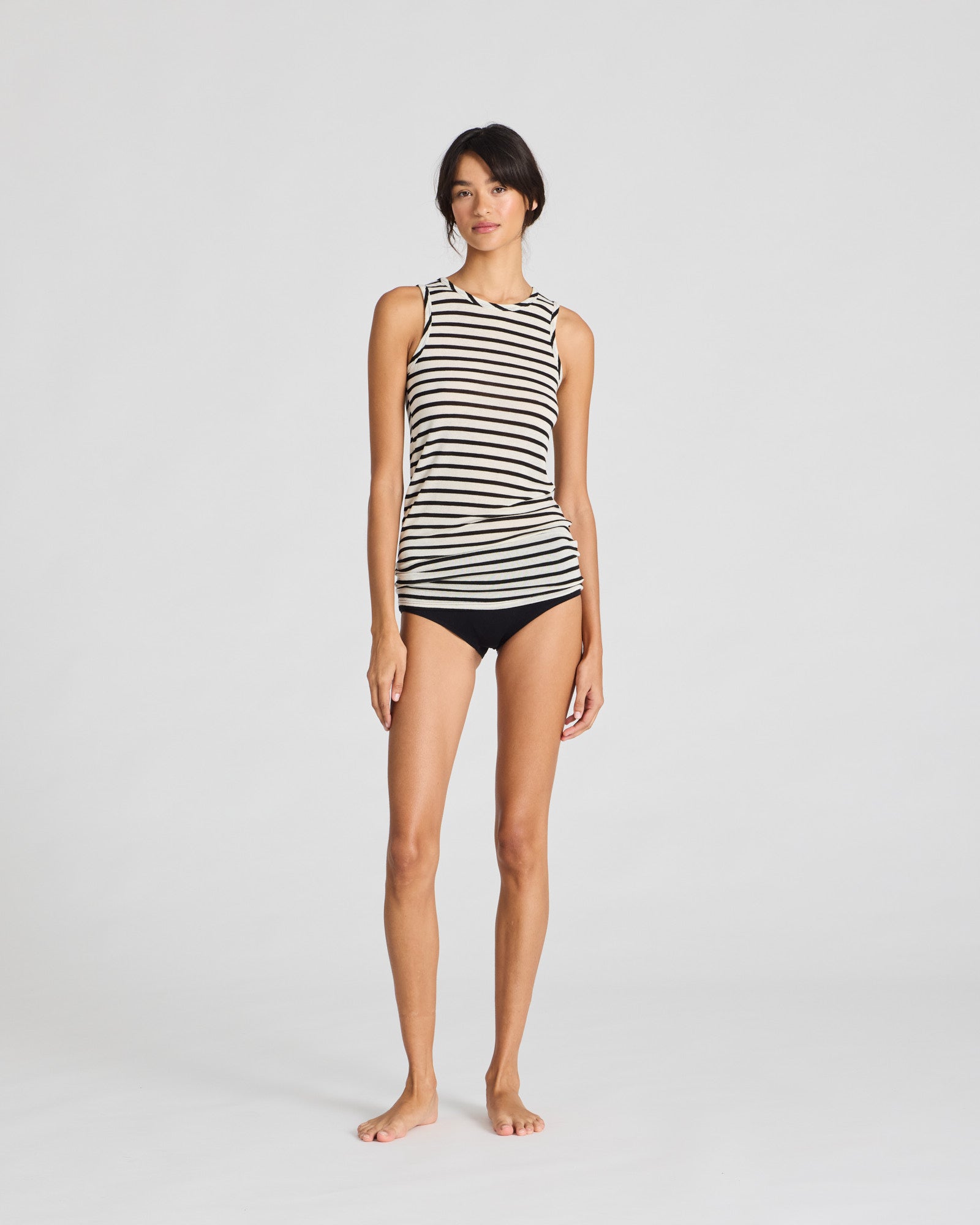 GAI+LISVA Alberte Sailor Wool Top Tops & T-shirts 962 Ecru / Black Sailor Stripe