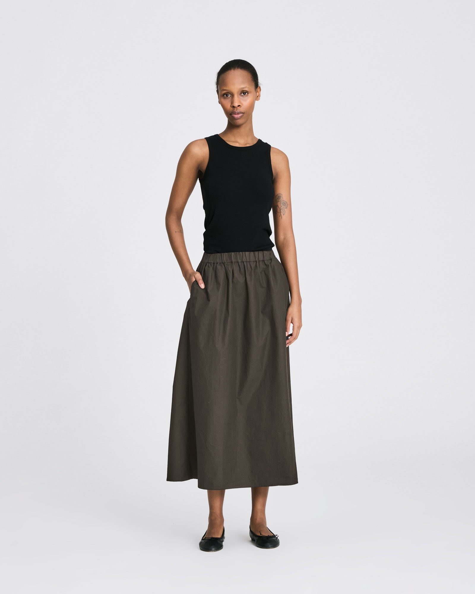 GAI+LISVA Alice Poplin Skirt GOTS Dresses & Skirts 750 Black Ink