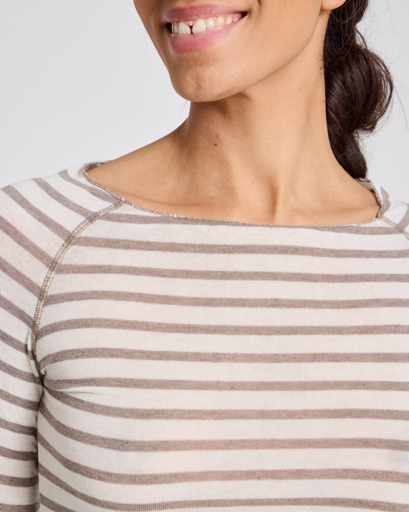 GAI+LISVA Amalie Sailor Wool Top Tops & T-shirts 963 Ecru / Grey Melange Sailor Stripe