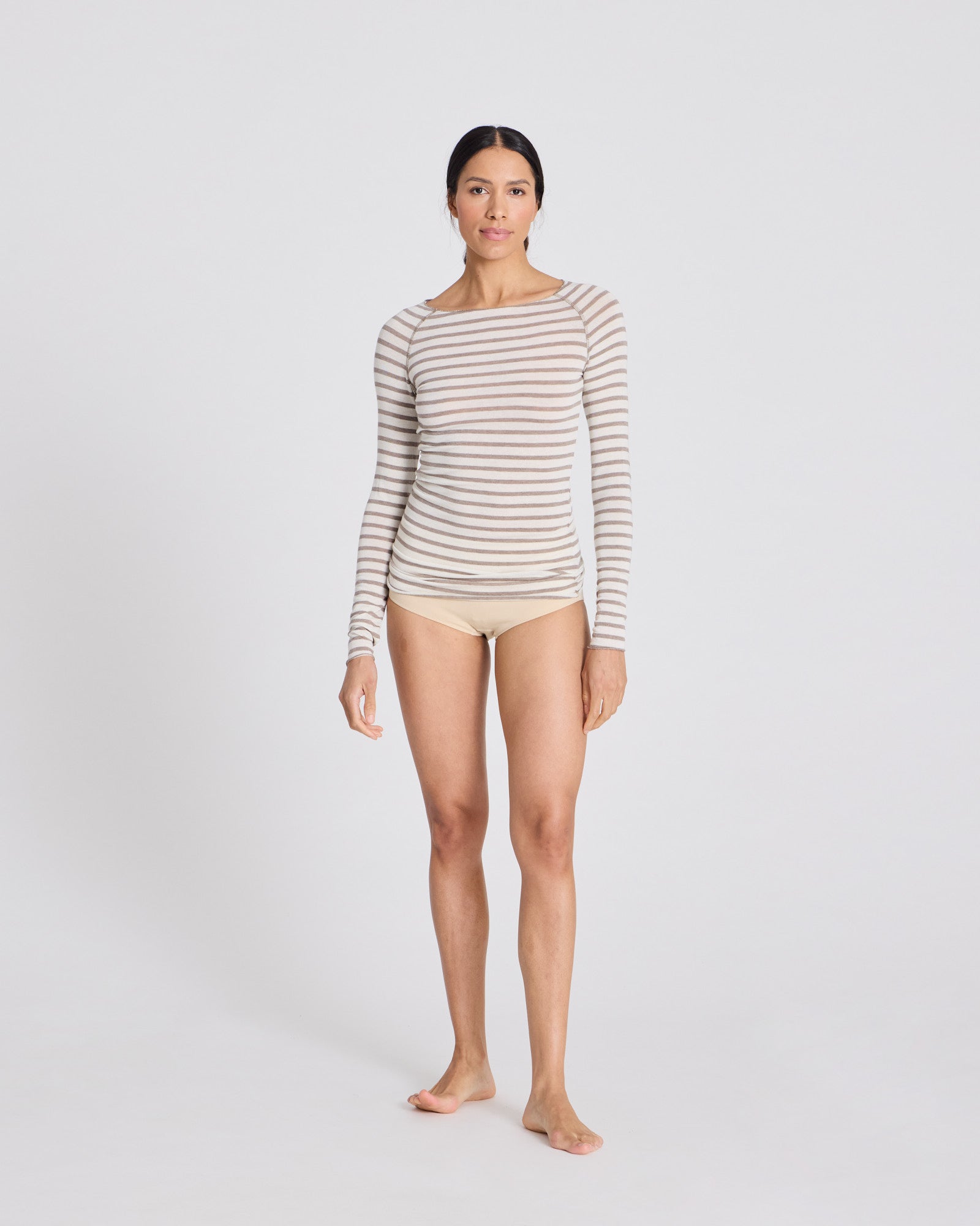 GAI+LISVA Amalie Sailor Wool Top Tops & T-shirts 963 Ecru / Grey Melange Sailor Stripe