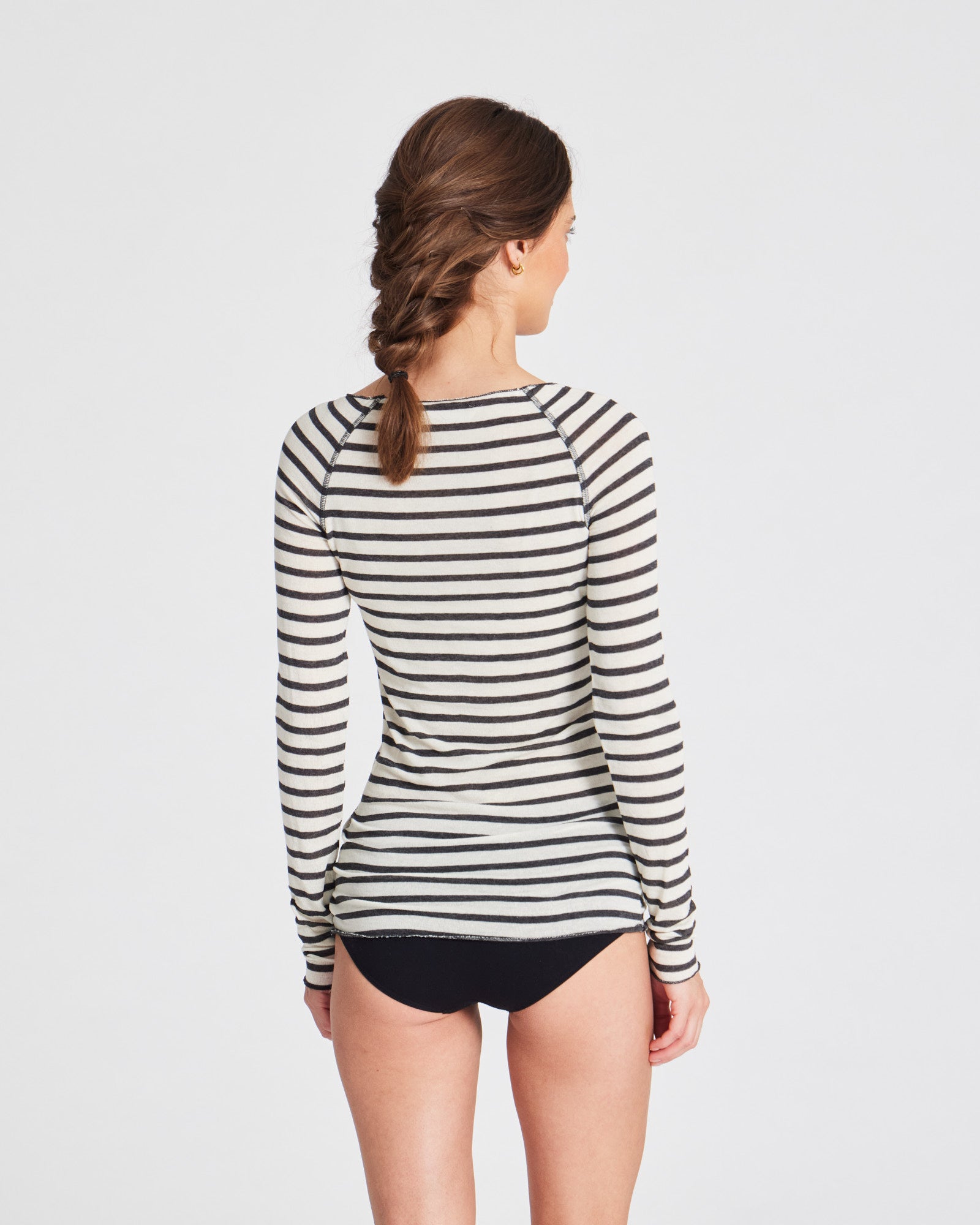 GAI+LISVA Amalie Sailor Wool Top Tops & T-shirts 964 Ecru / Grafite Sailor Stripe