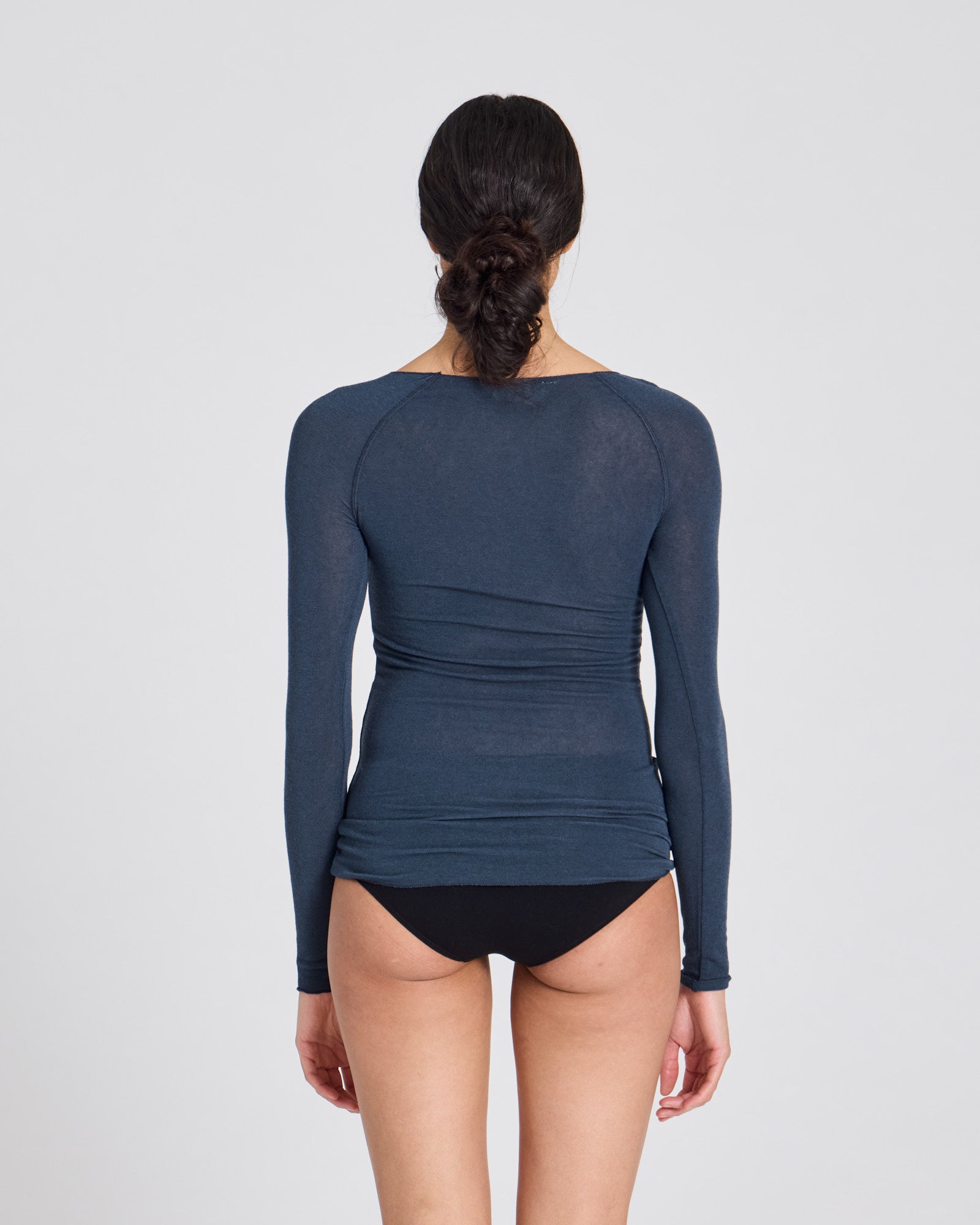 GAI+LISVA Amalie Wool Top Tops & T-shirts 472 Denim Blue