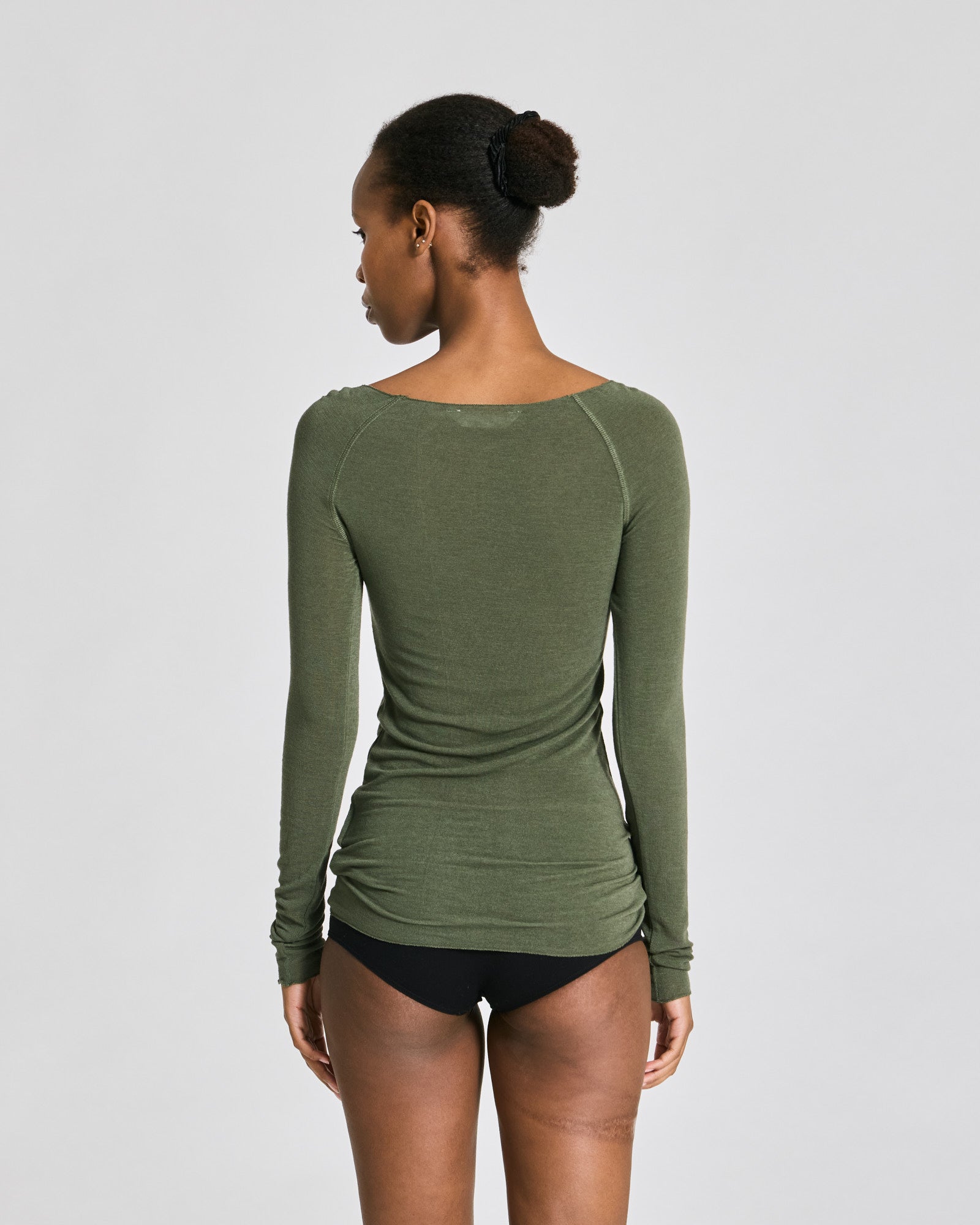 GAI+LISVA Amalie Wool Top Tops & T-shirts 170 Olive Night