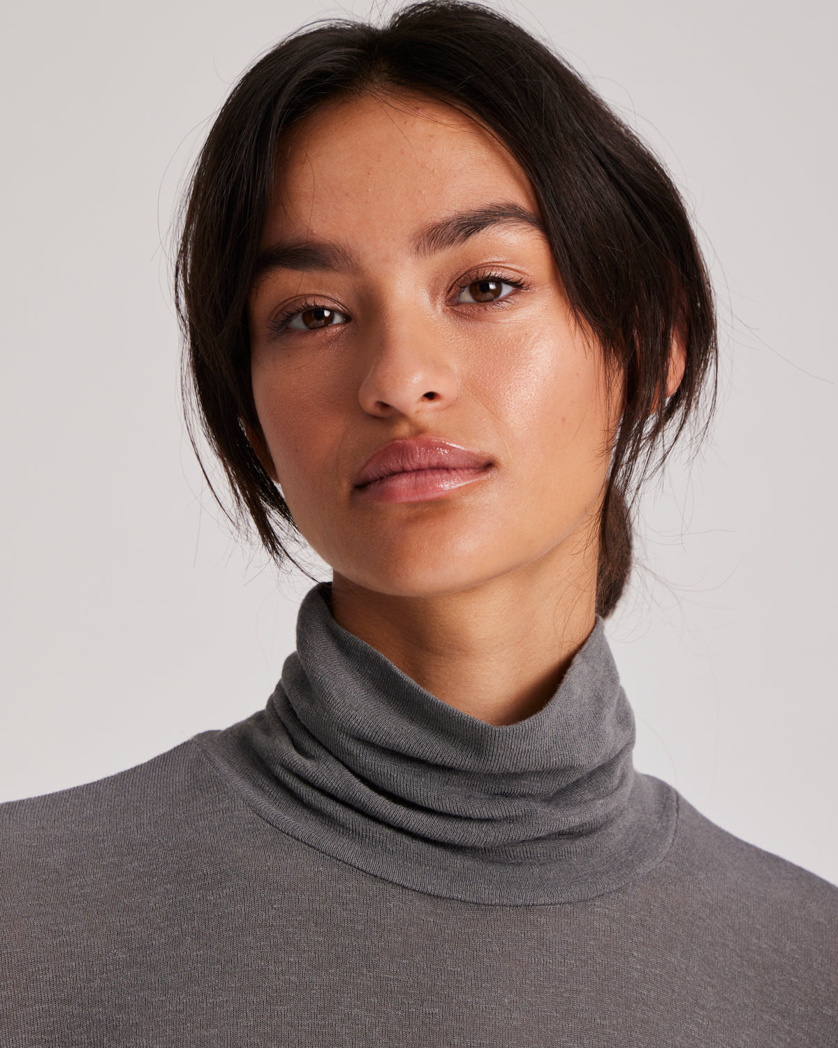 GAI+LISVA Anna Wool Turtleneck Tops & T-shirts 132 Dark Gull Grey