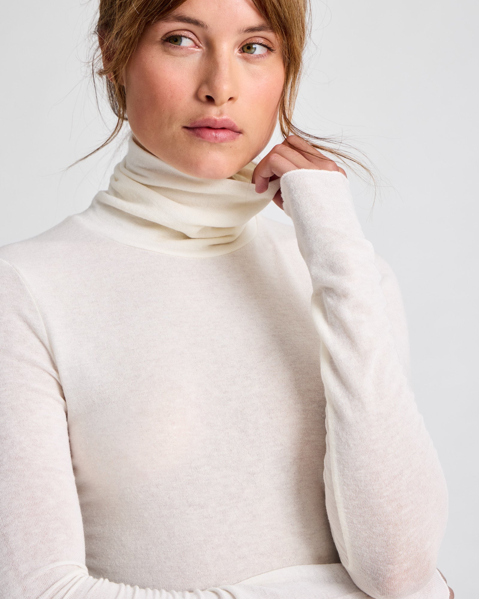 GAI+LISVA Anna Wool Turtleneck Tops & T-shirts 150 Off White