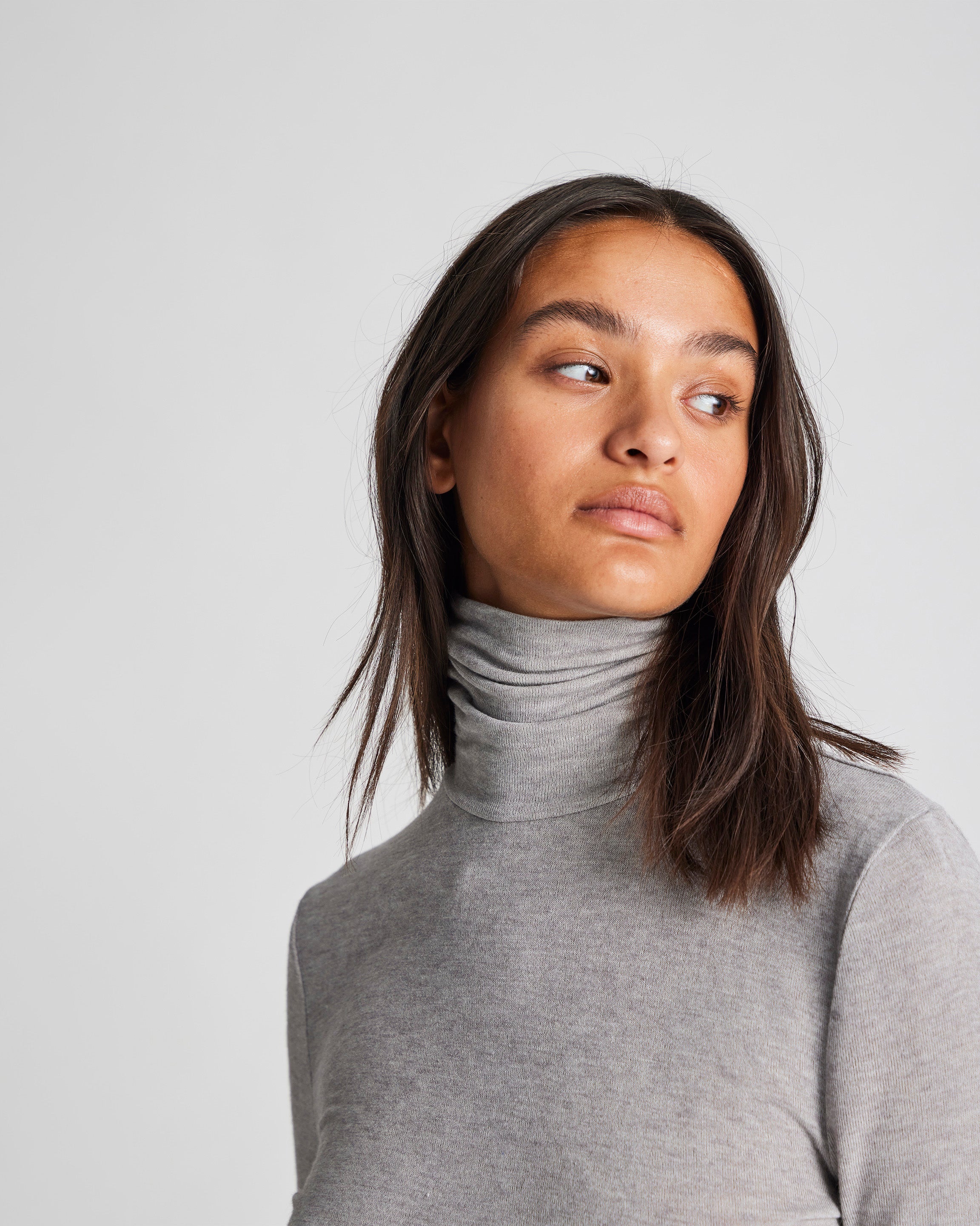 GAI+LISVA Anna Wool Turtleneck Tops & T-shirts 601 Light Grey Melange