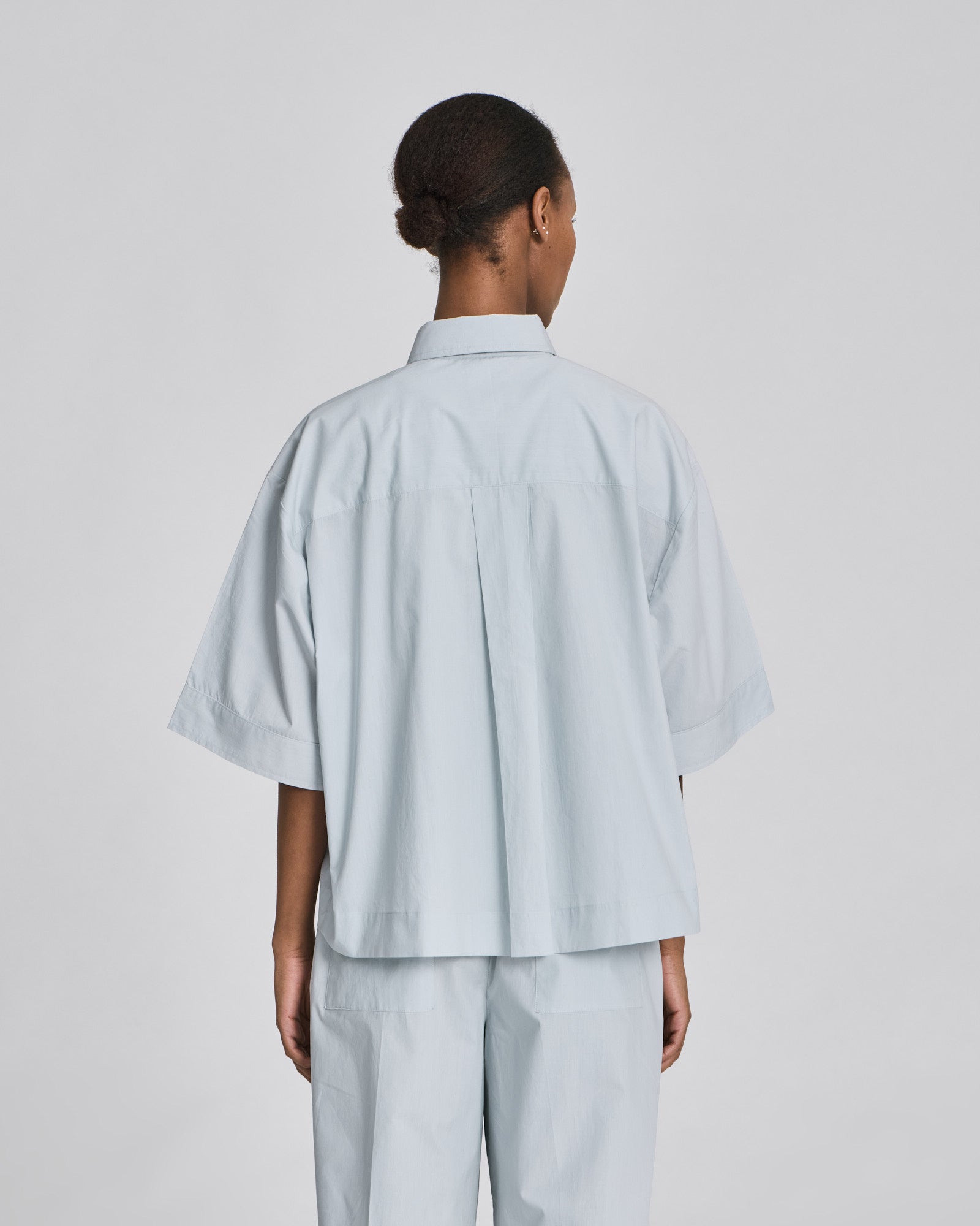 GAI+LISVA Astrid S/S Light Poplin Shirt GOTS Shirts & Blouses 711 Aqua