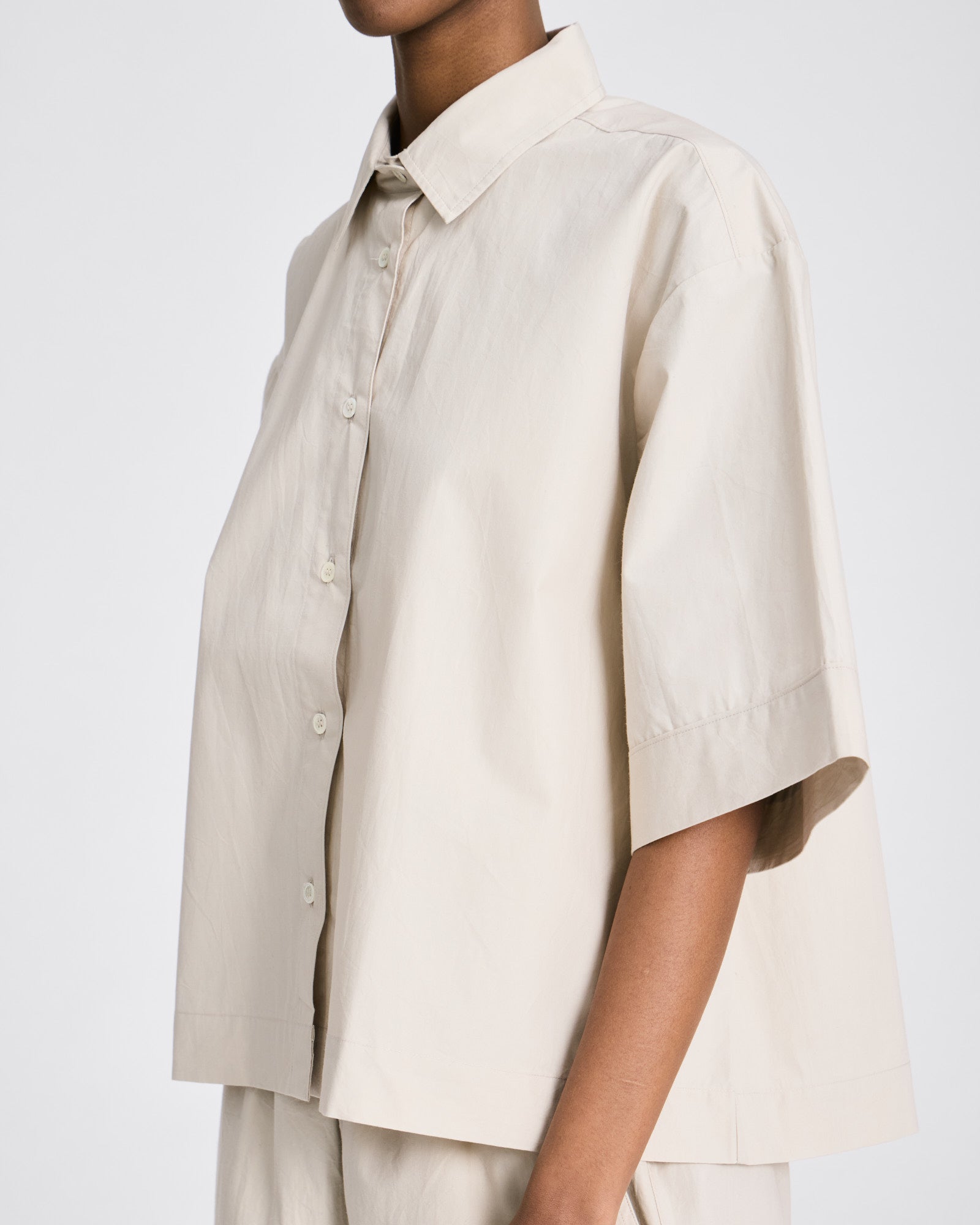 GAI+LISVA Astrid S/S Shirt Poplin Gots 243975 Shirts & Blouses 139 Ancient Grey