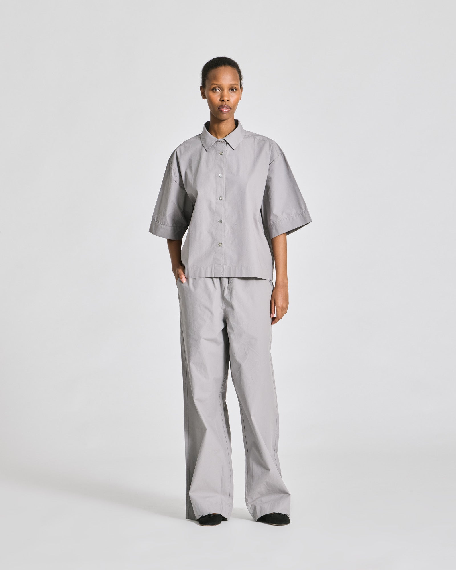 GAI+LISVA Astrid S/S Shirt Poplin Gots Shirts & Blouses 701 Monument