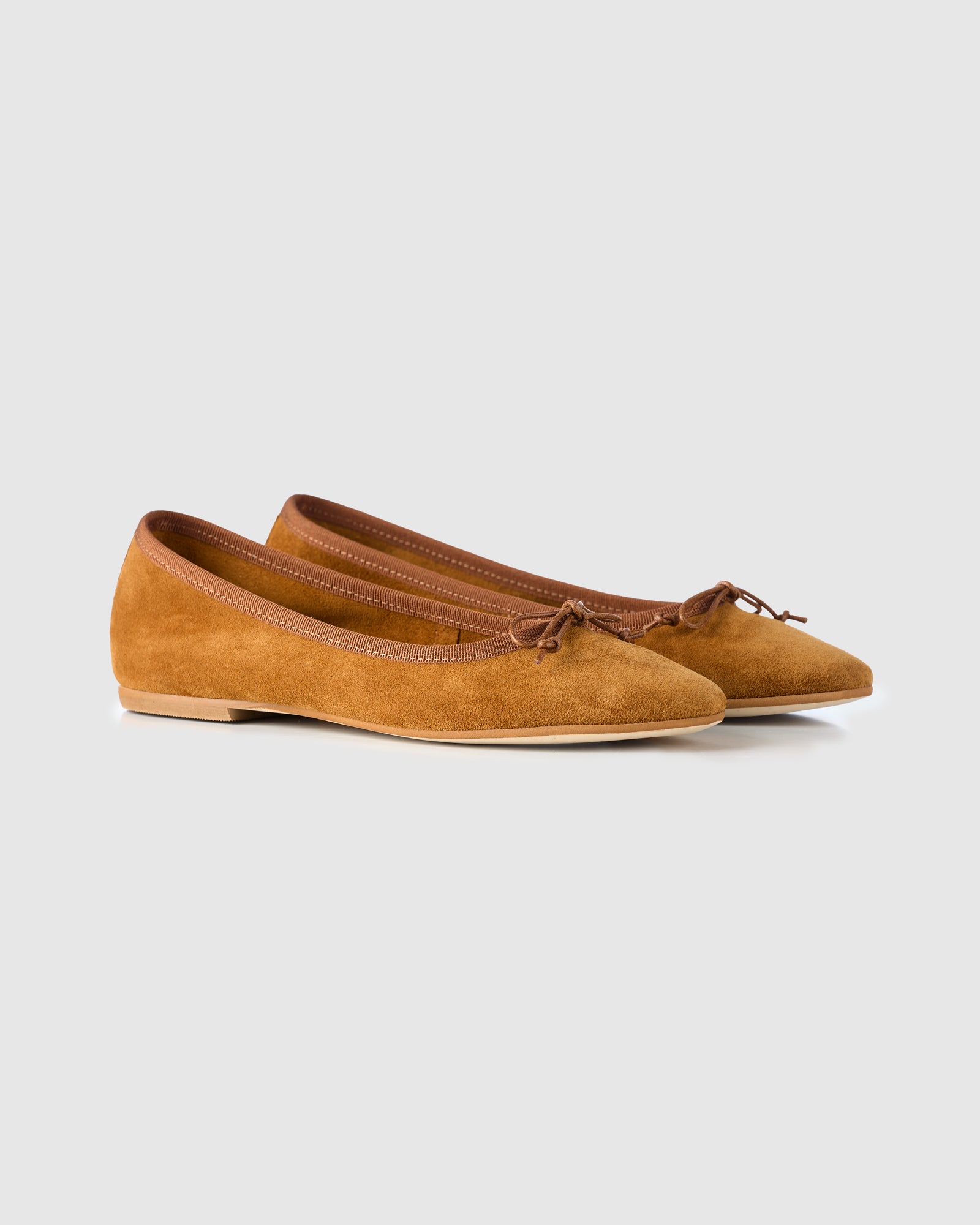 GAI+LISVA Ballerina Accessories Suede Cognac